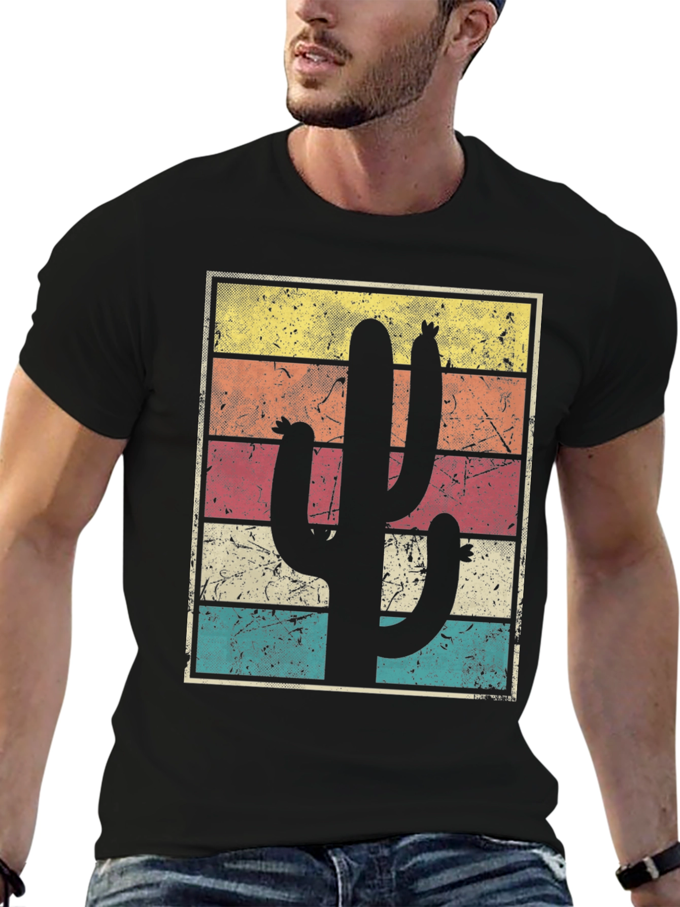 Retro Cactus Graphic T-Shirt