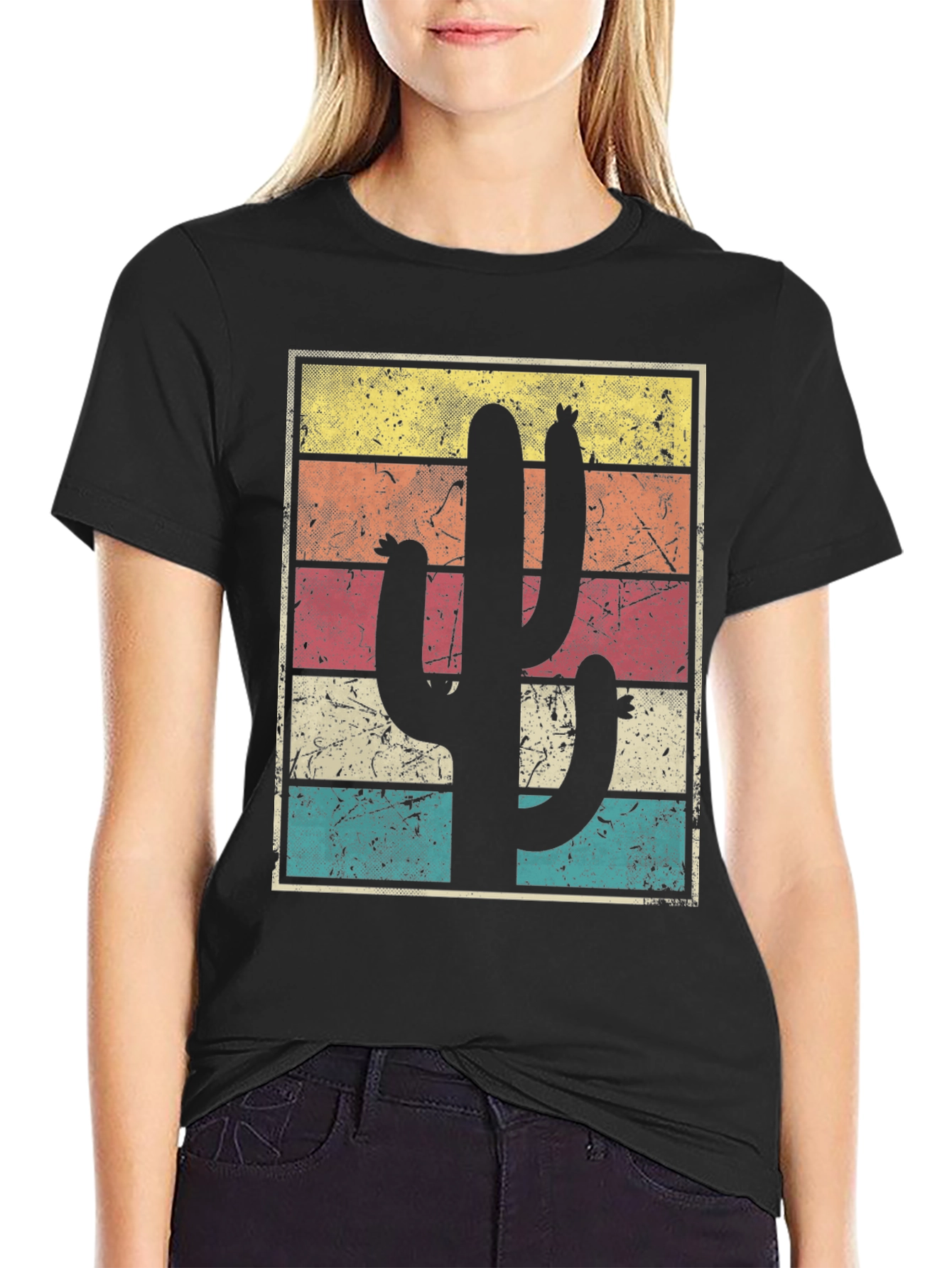 Retro Cactus Graphic T-Shirt
