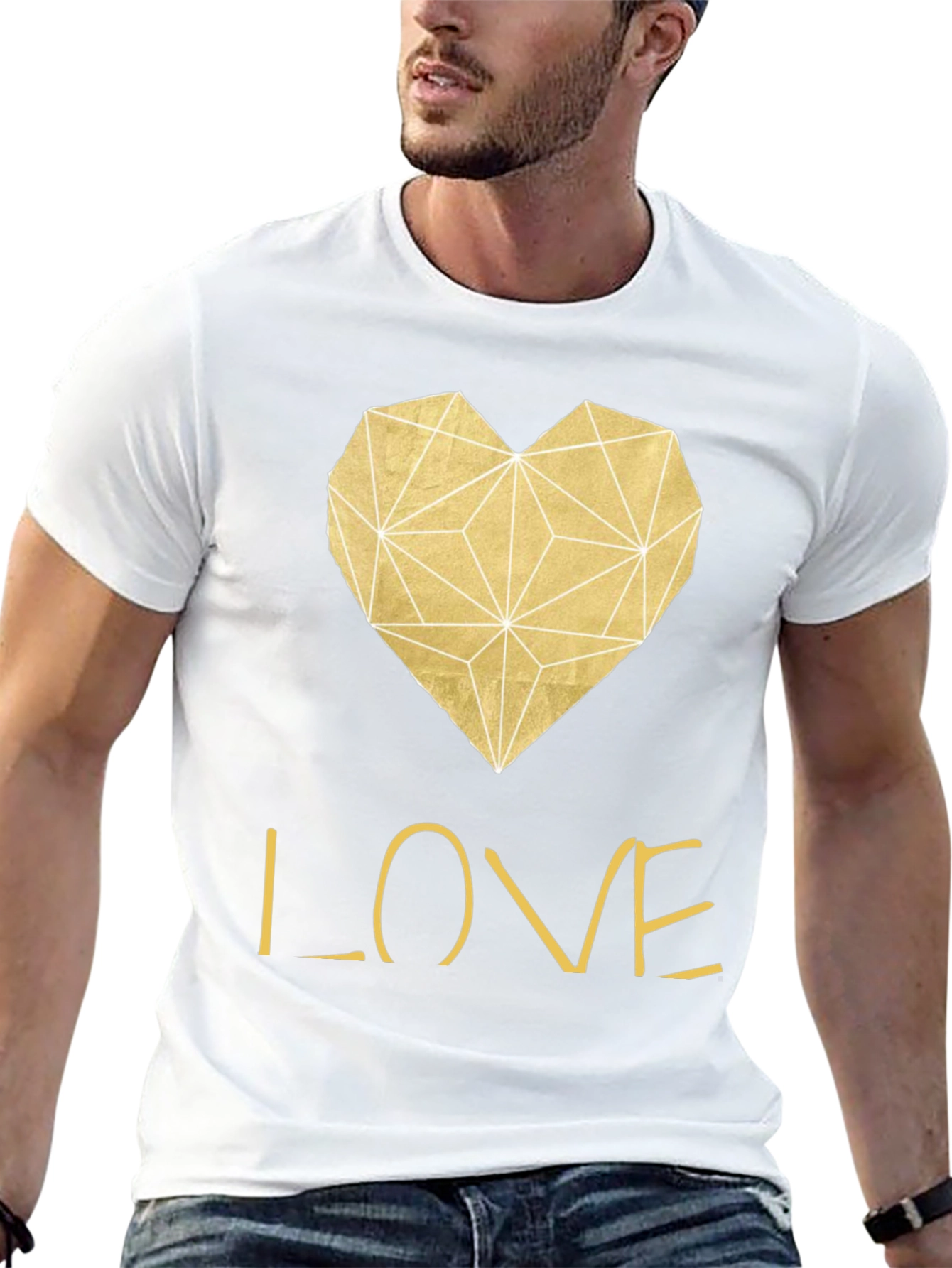 Geometric Heart Love T-Shirt
