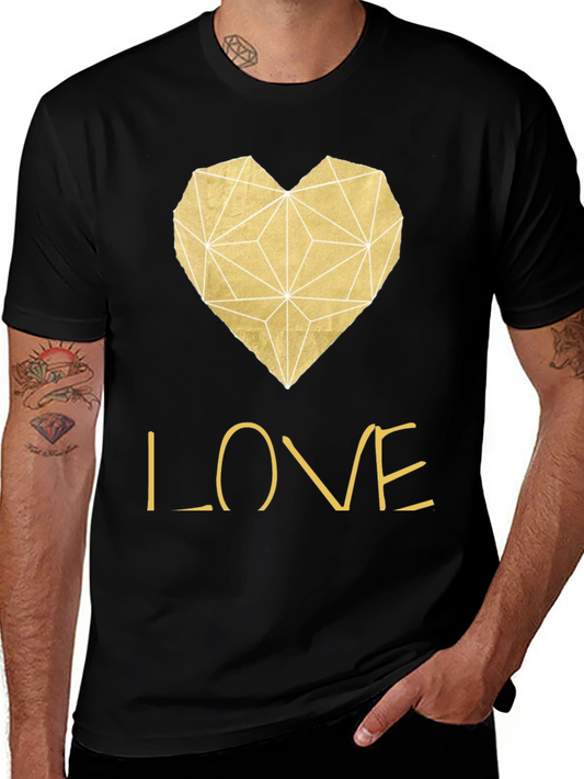 Geometric Heart Love T-Shirt