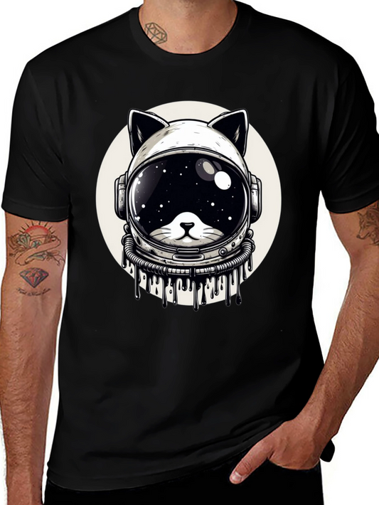 Cosmic Cat Astronaut T-Shirt - Galaxy Space Kitten Tee