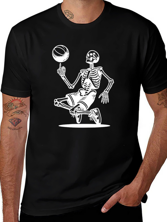 Skeleton Basketball T-Shirt - Spin to Win!
