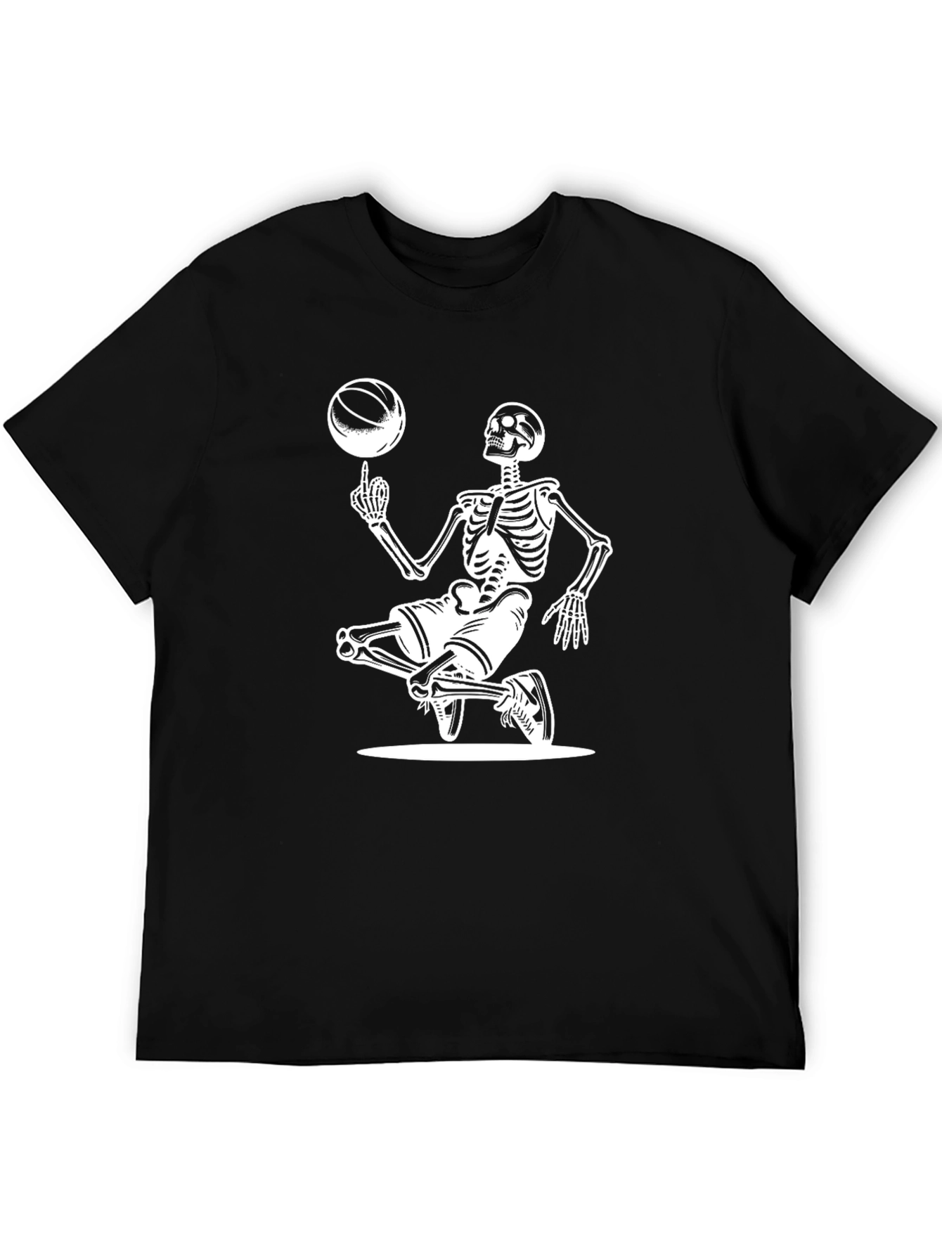 Skeleton Basketball T-Shirt - Spin to Win!