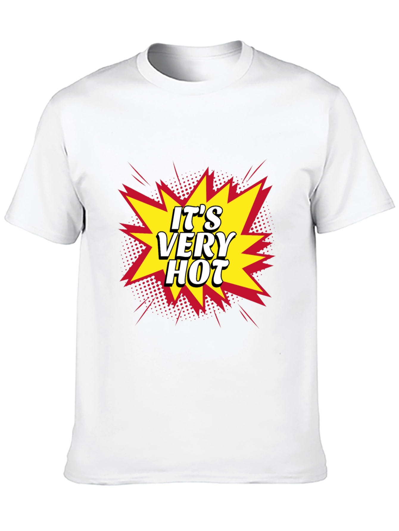 Its Very Hot! Graphic Print Black T-Shirt