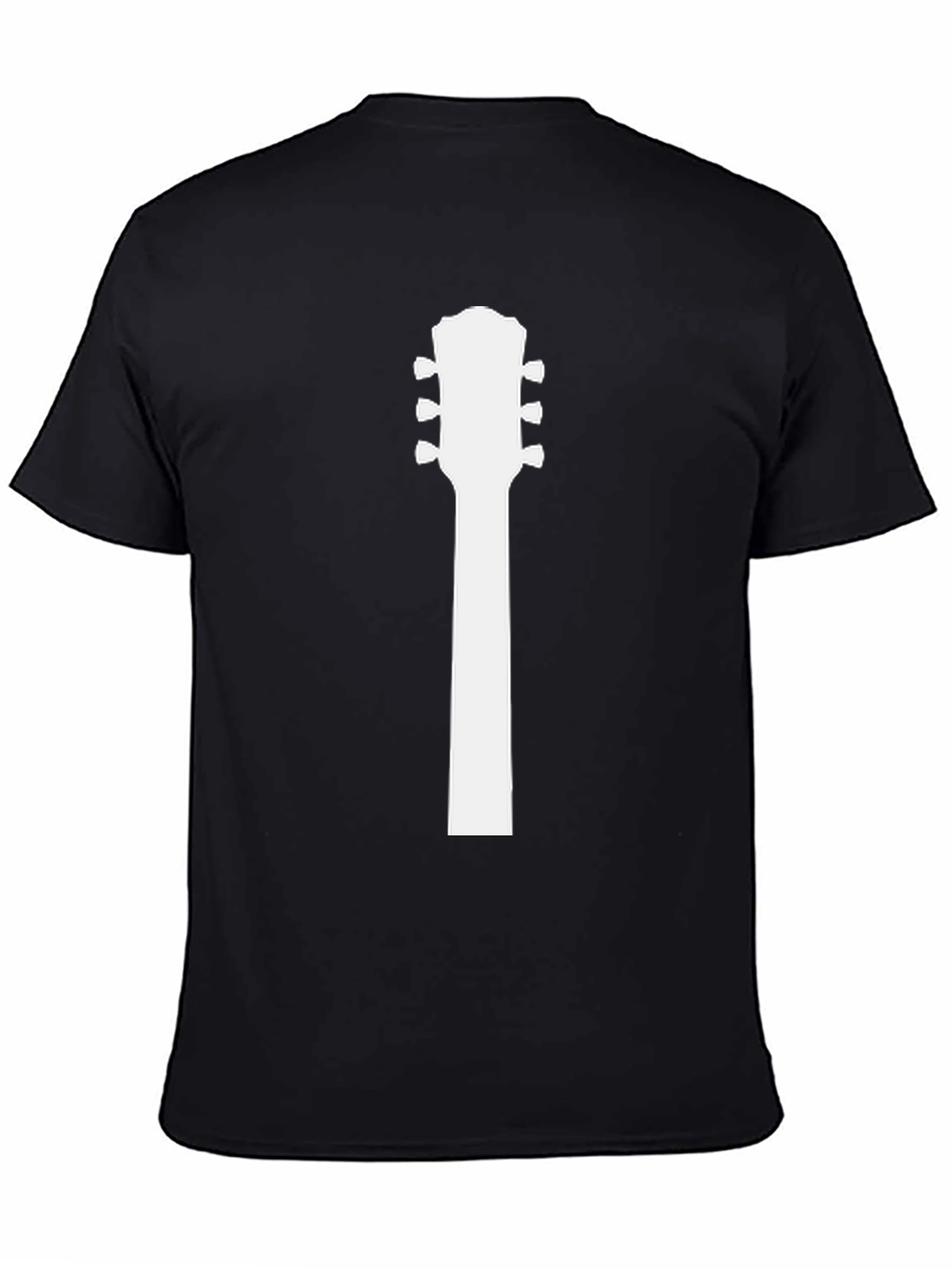 Guitar Headstock T-Shirt - Musicians Black Tee