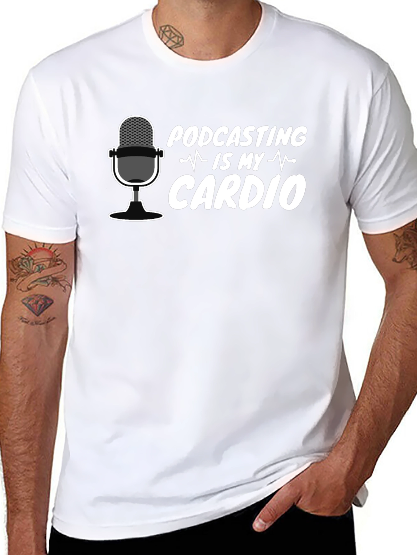 Podcasting is My Cardio T-Shirt - Funny Podcast Tee