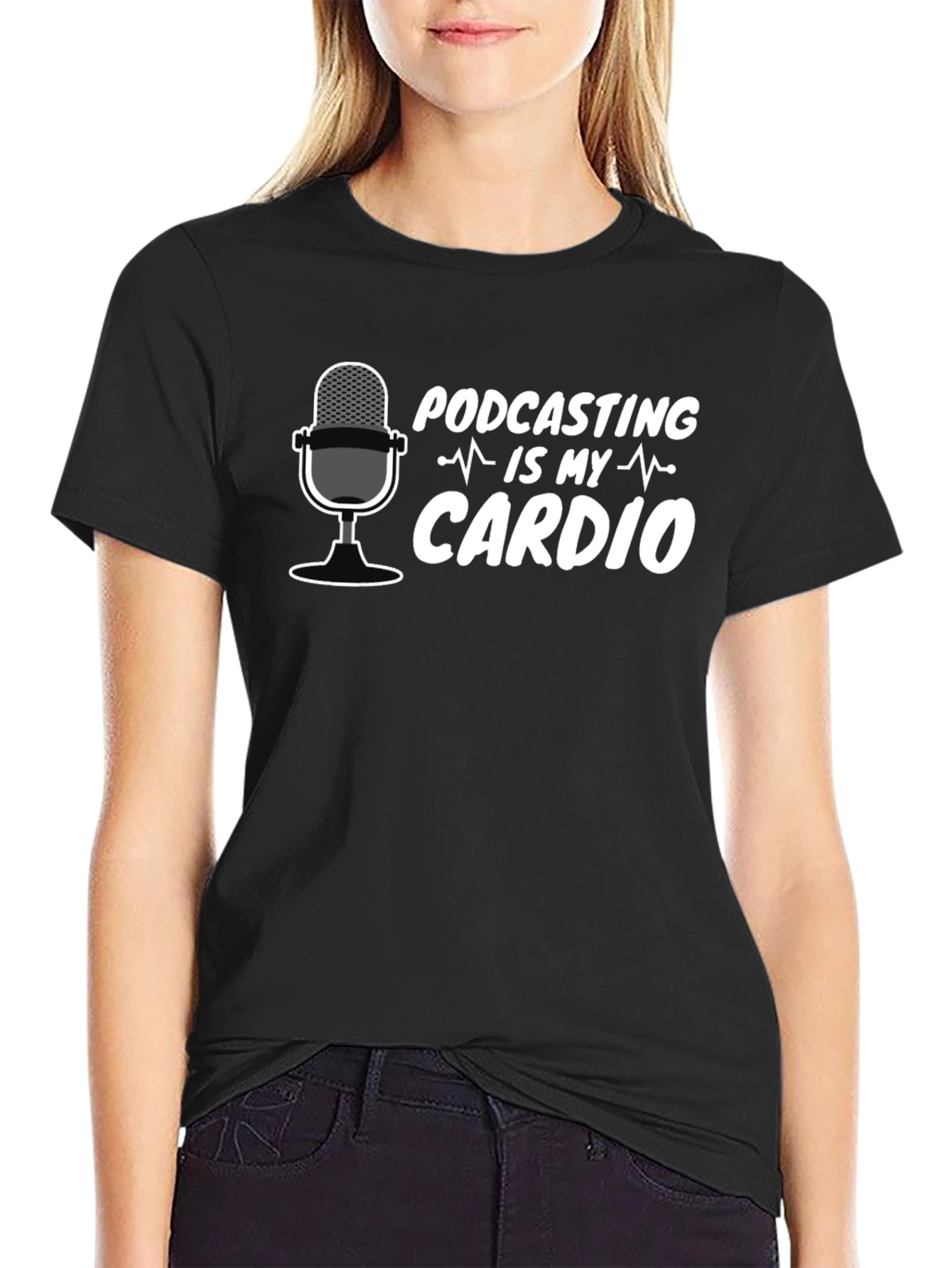 Podcasting is My Cardio T-Shirt - Funny Podcast Tee