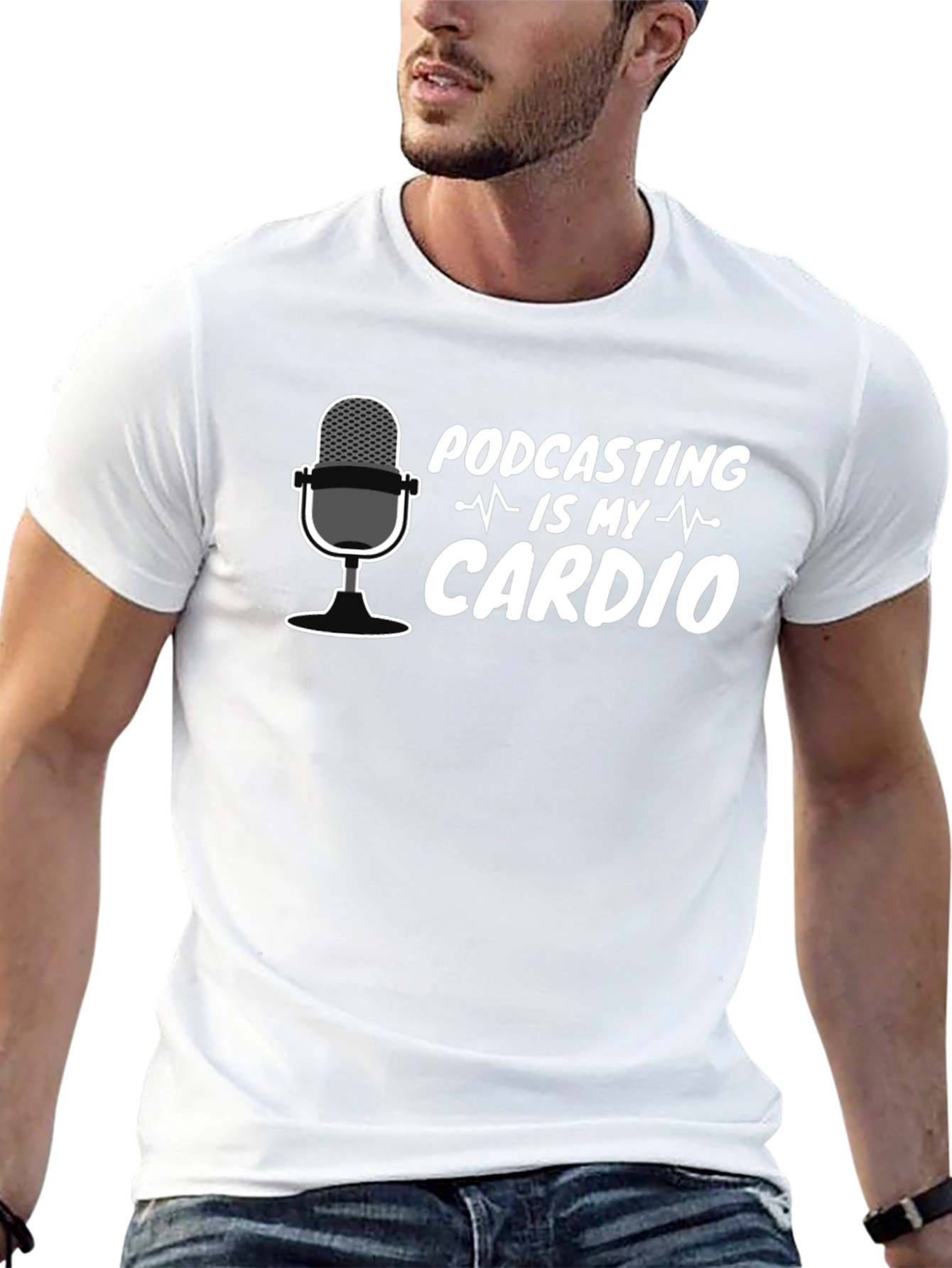 Podcasting is My Cardio T-Shirt - Funny Podcast Tee