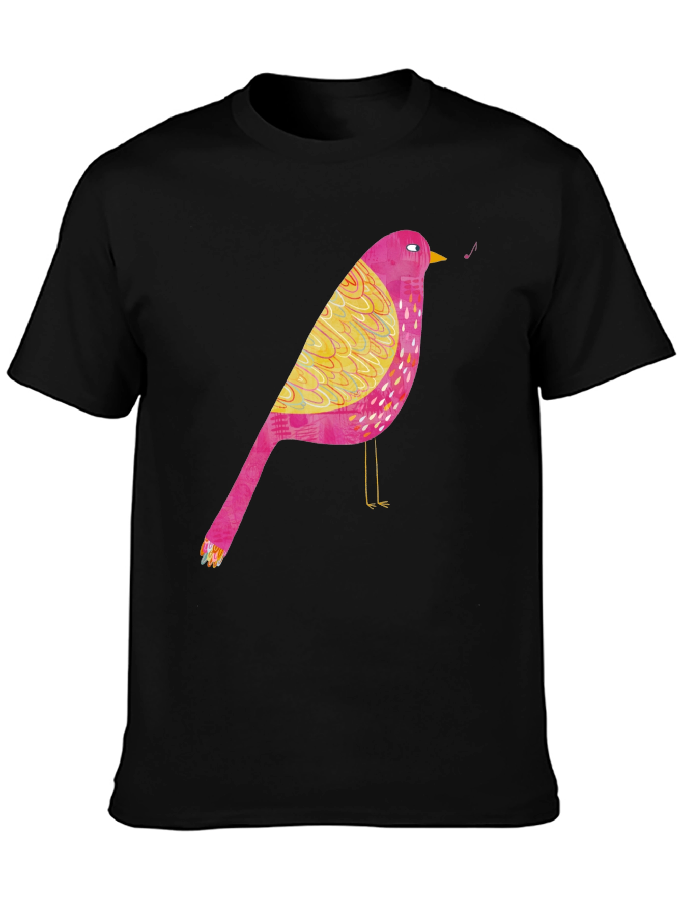 Singing Bird Graphic Tee - Black