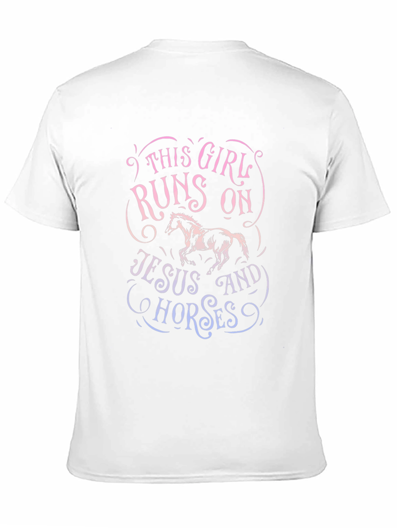 Girl Runs on Jesus and Horses Graphic Tee