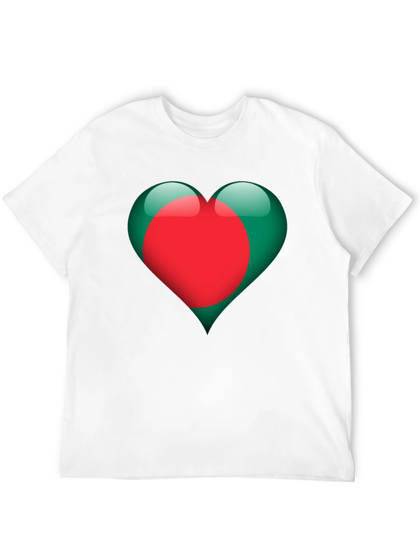 Bangladesh Heart Flag Graphic T-Shirt