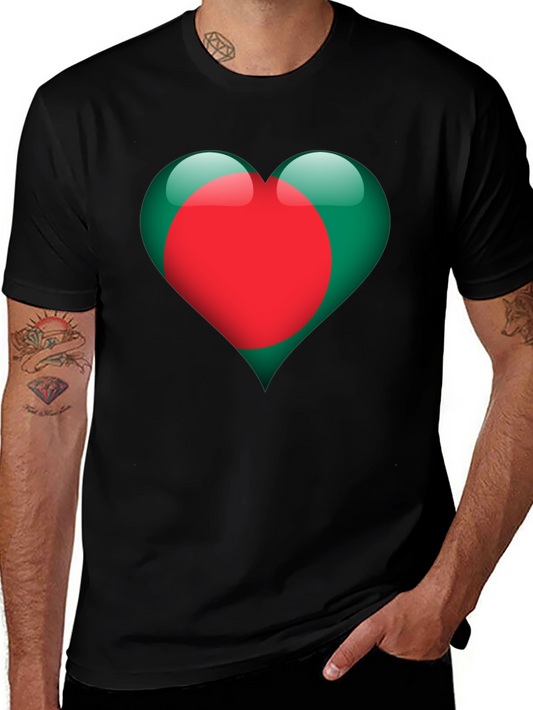 Bangladesh Heart Flag Graphic T-Shirt