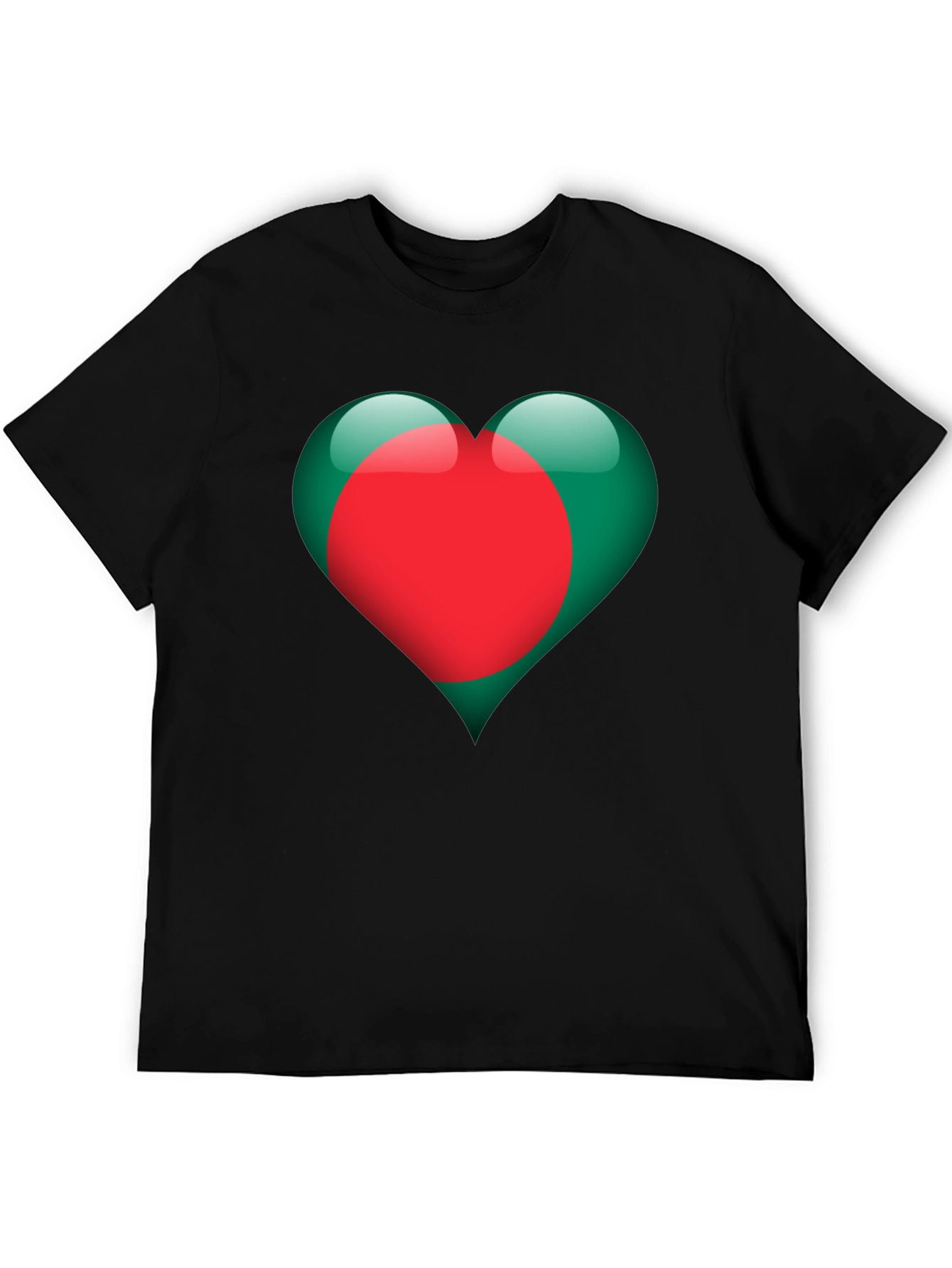 Bangladesh Heart Flag Graphic T-Shirt