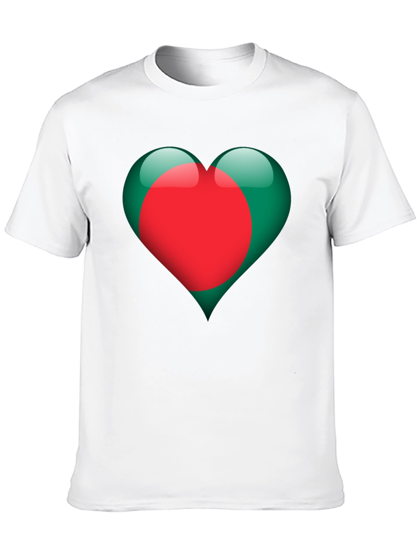 Bangladesh Heart Flag Graphic T-Shirt