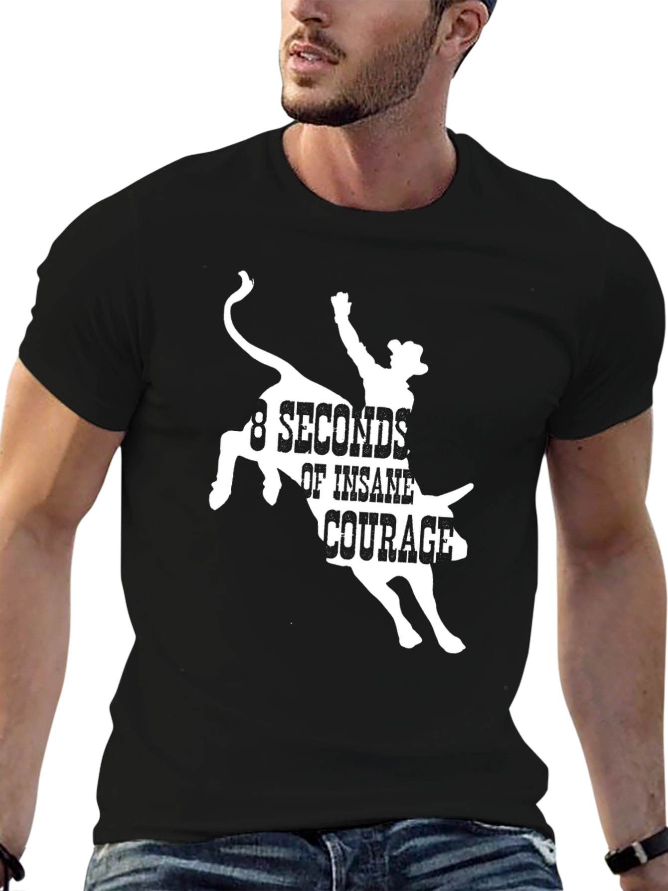 8 Seconds of Insane Courage Graphic Tee