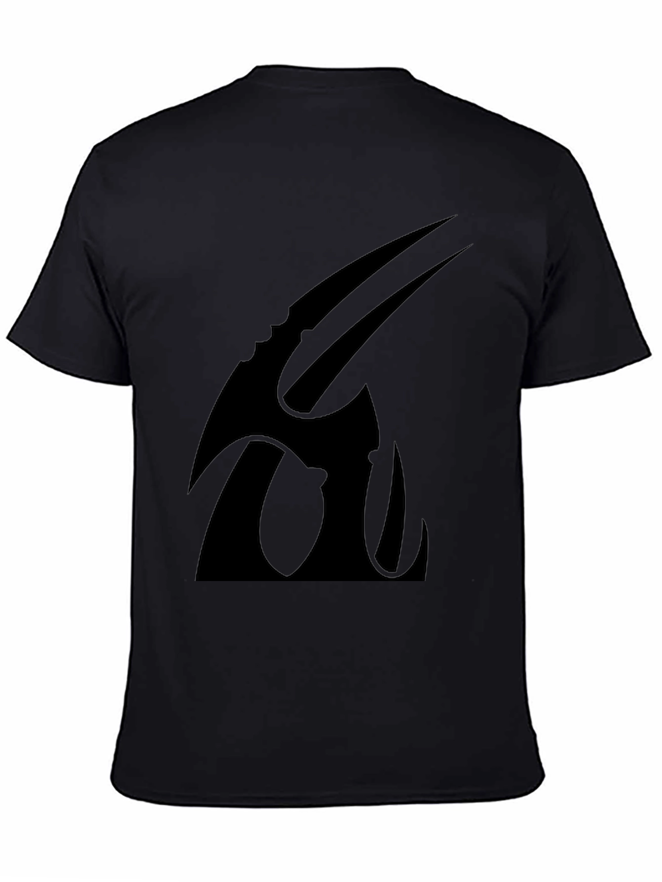 Mens Black Graphic Tee - Abstract Design