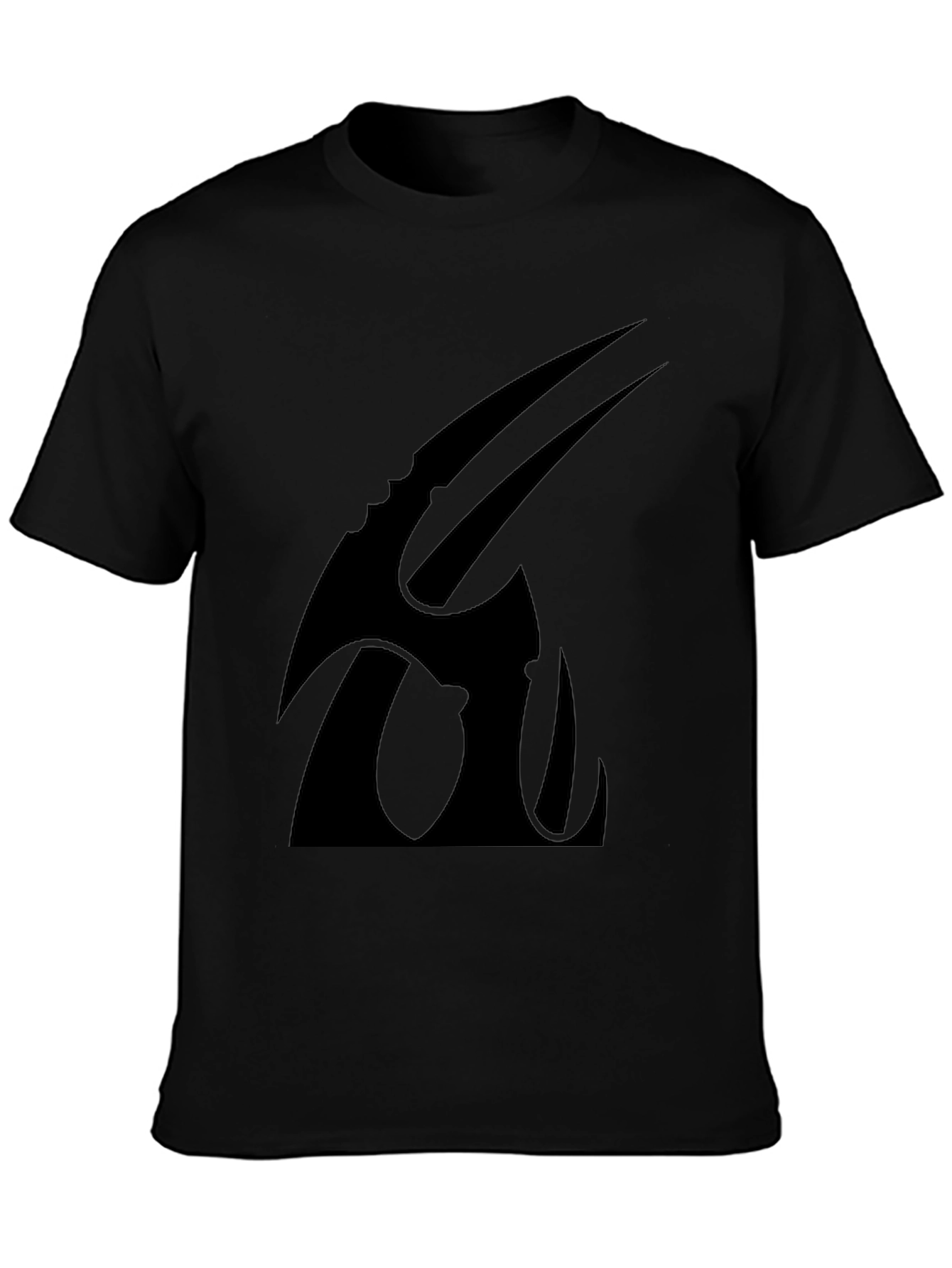 Mens Black Graphic Tee - Abstract Design