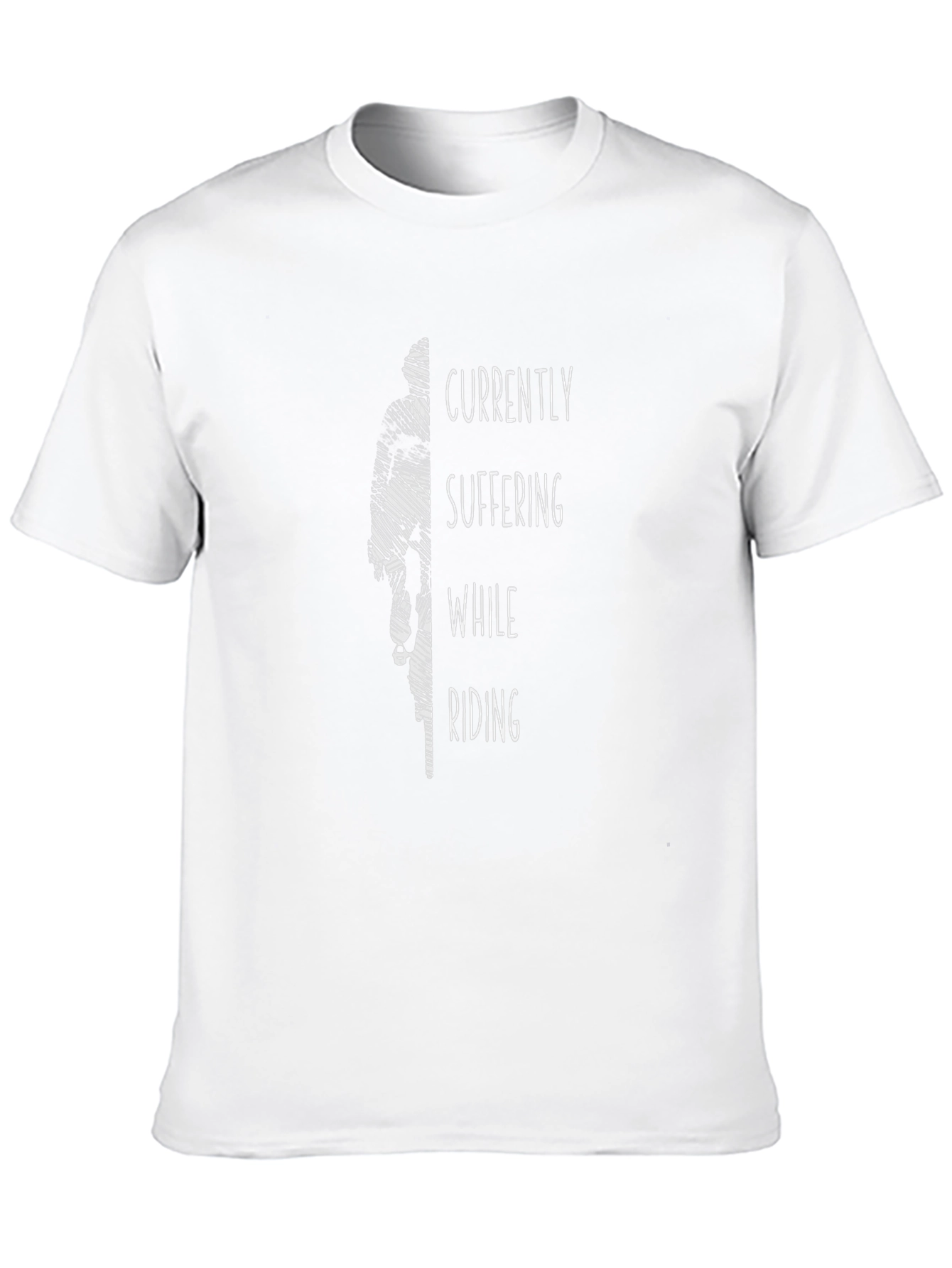 Suffering While Riding Graphic Tee - Black Casual T-Shirt