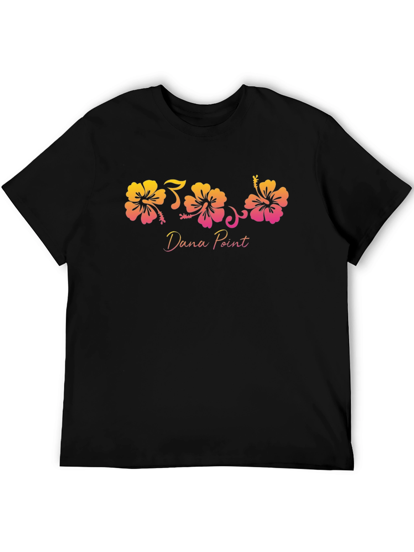 Dana Point Hibiscus Flower Graphic T-Shirt