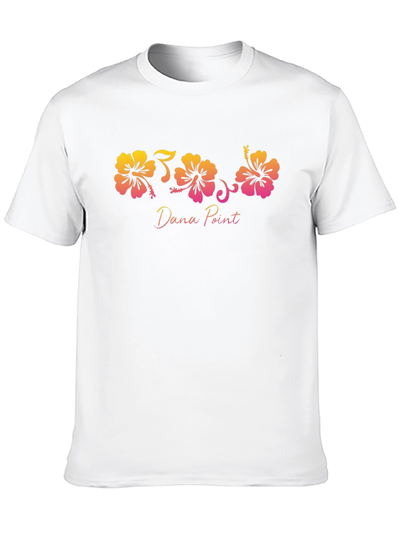 Dana Point Hibiscus Flower Graphic T-Shirt