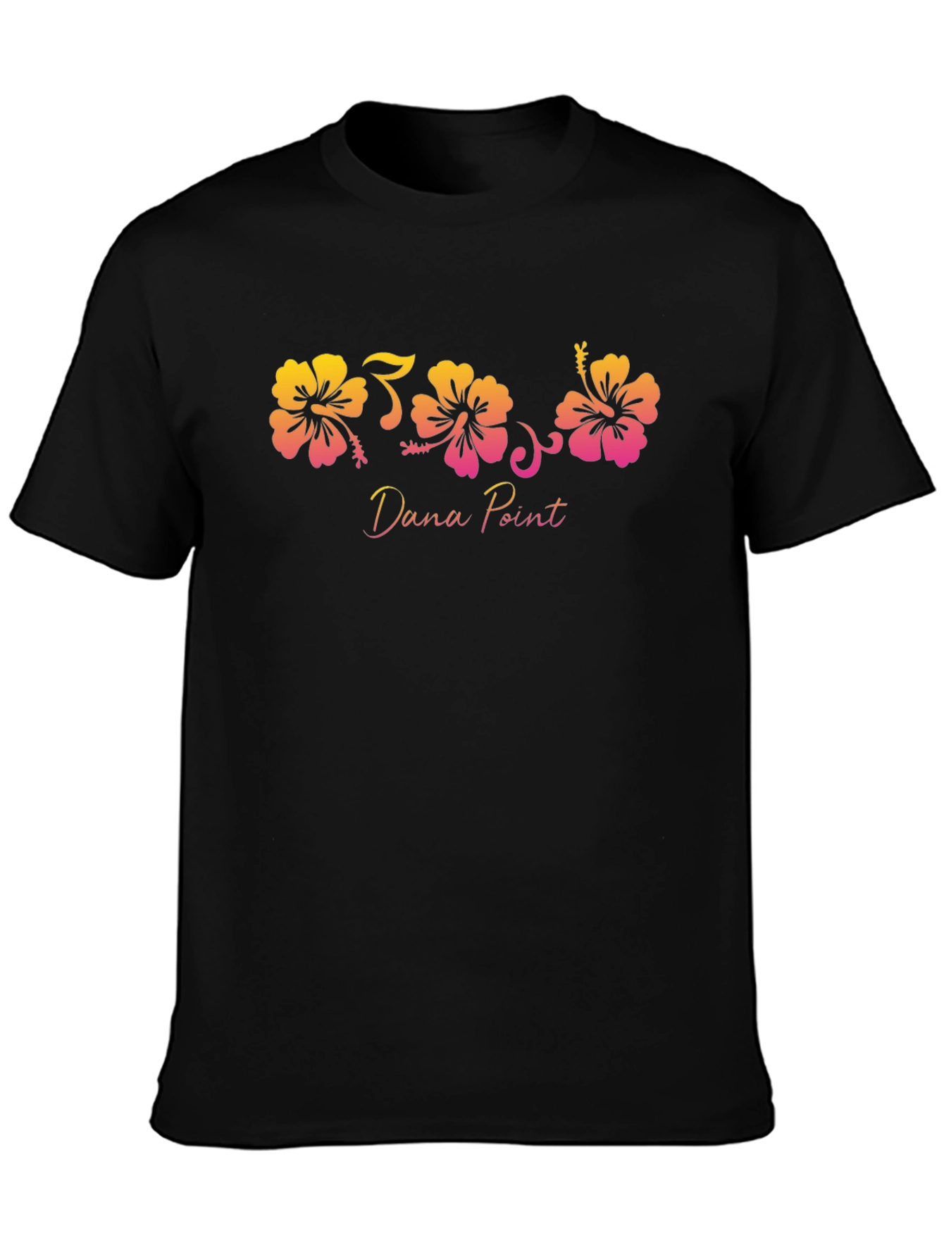 Dana Point Hibiscus Flower Graphic T-Shirt