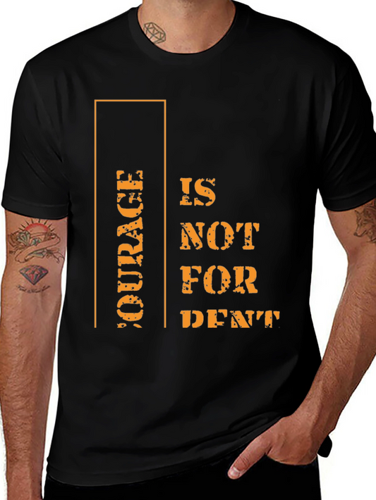 Courage Motivational Graphic Tee - Black