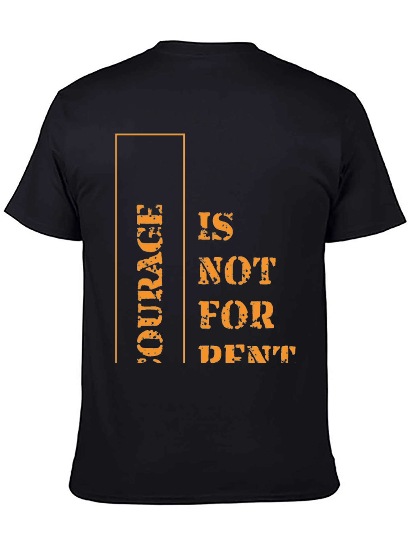 Courage Motivational Graphic Tee - Black