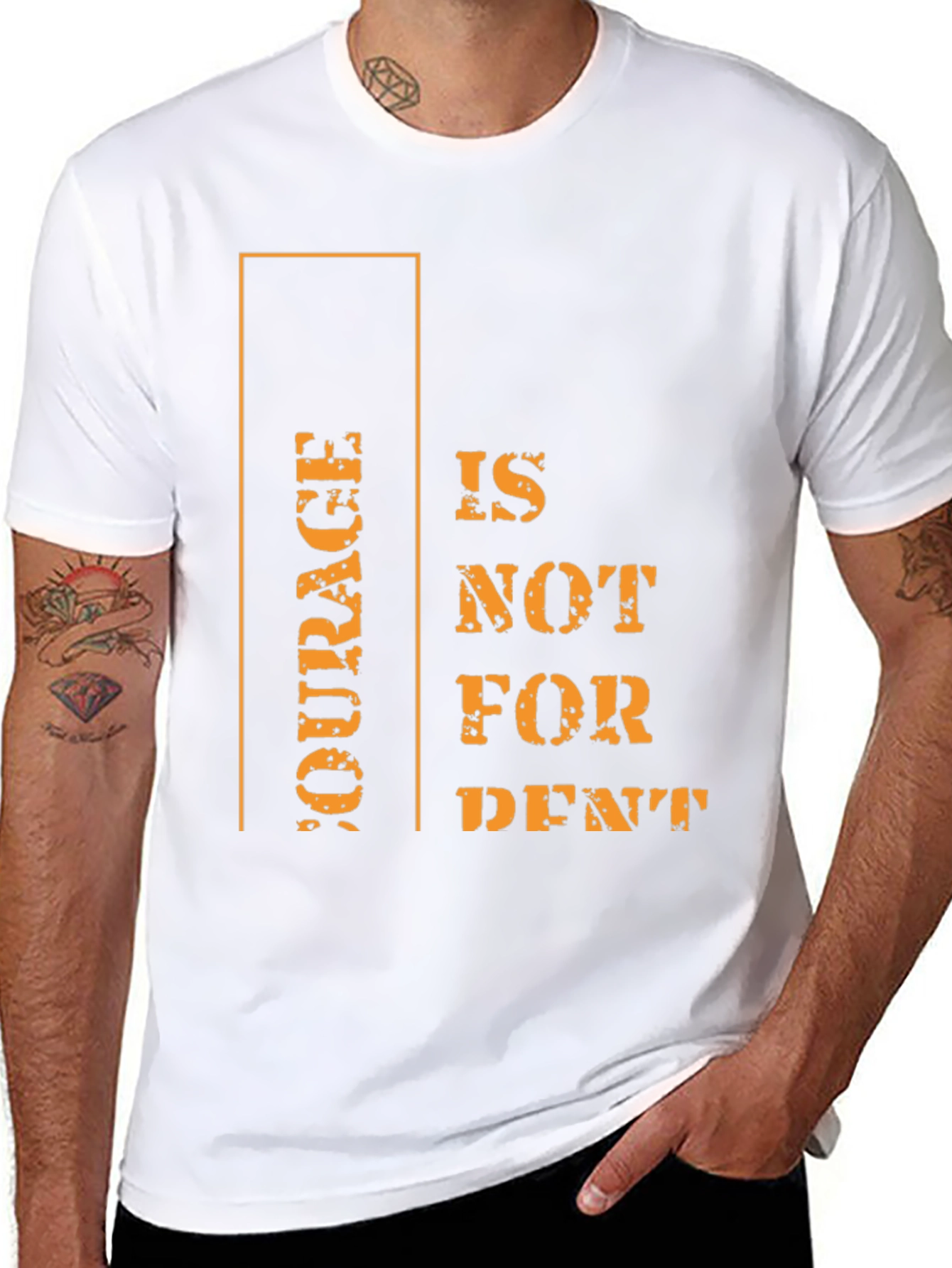 Courage Motivational Graphic Tee - Black
