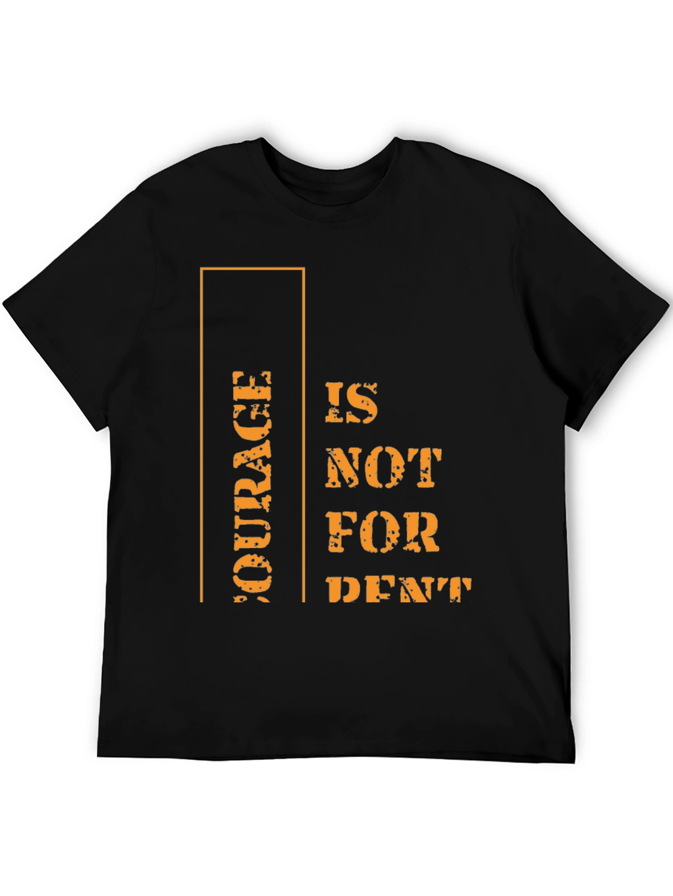 Courage Motivational Graphic Tee - Black