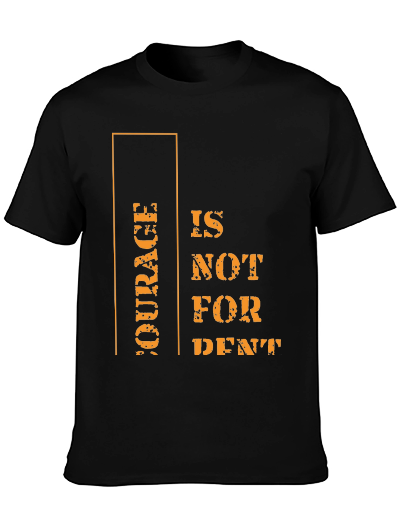 Courage Motivational Graphic Tee - Black