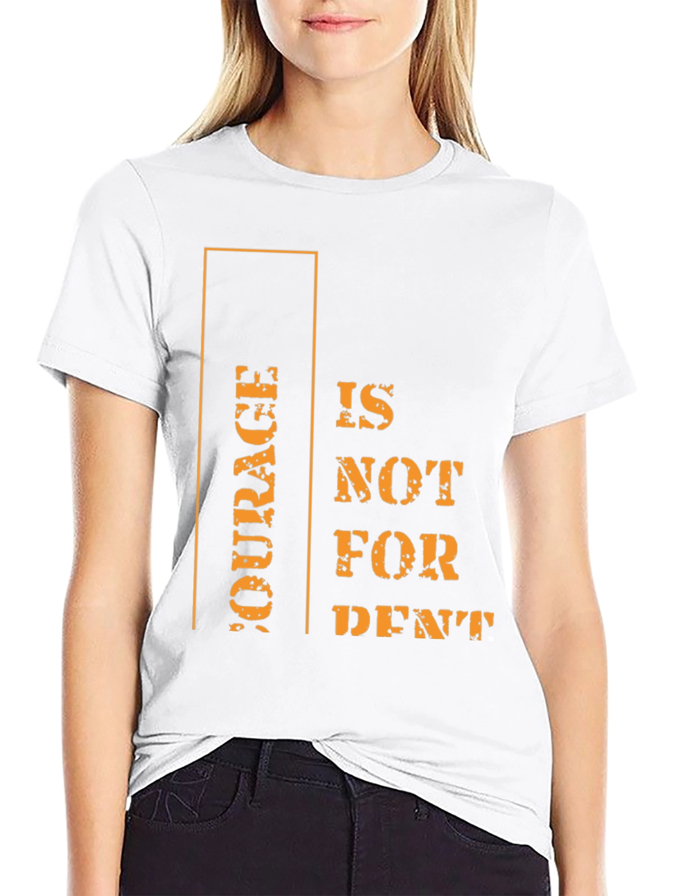 Courage Motivational Graphic Tee - Black
