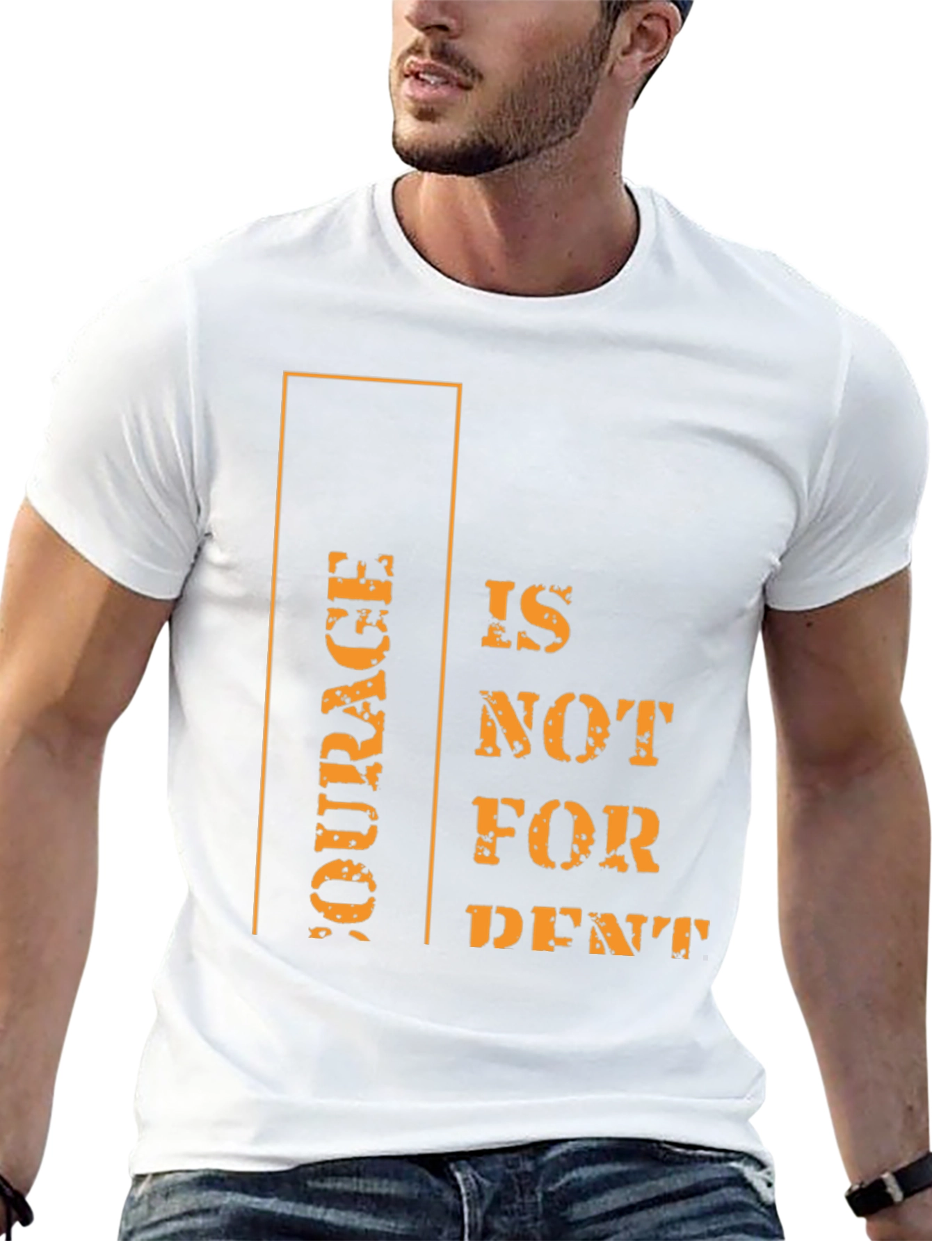 Courage Motivational Graphic Tee - Black