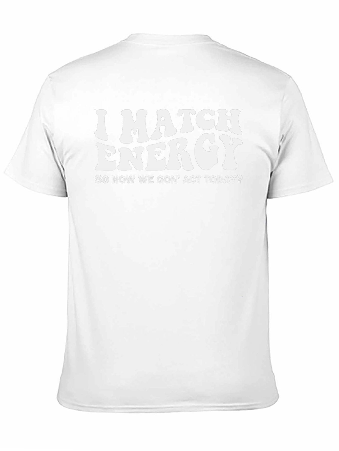I Match Energy Black Graphic T-Shirt