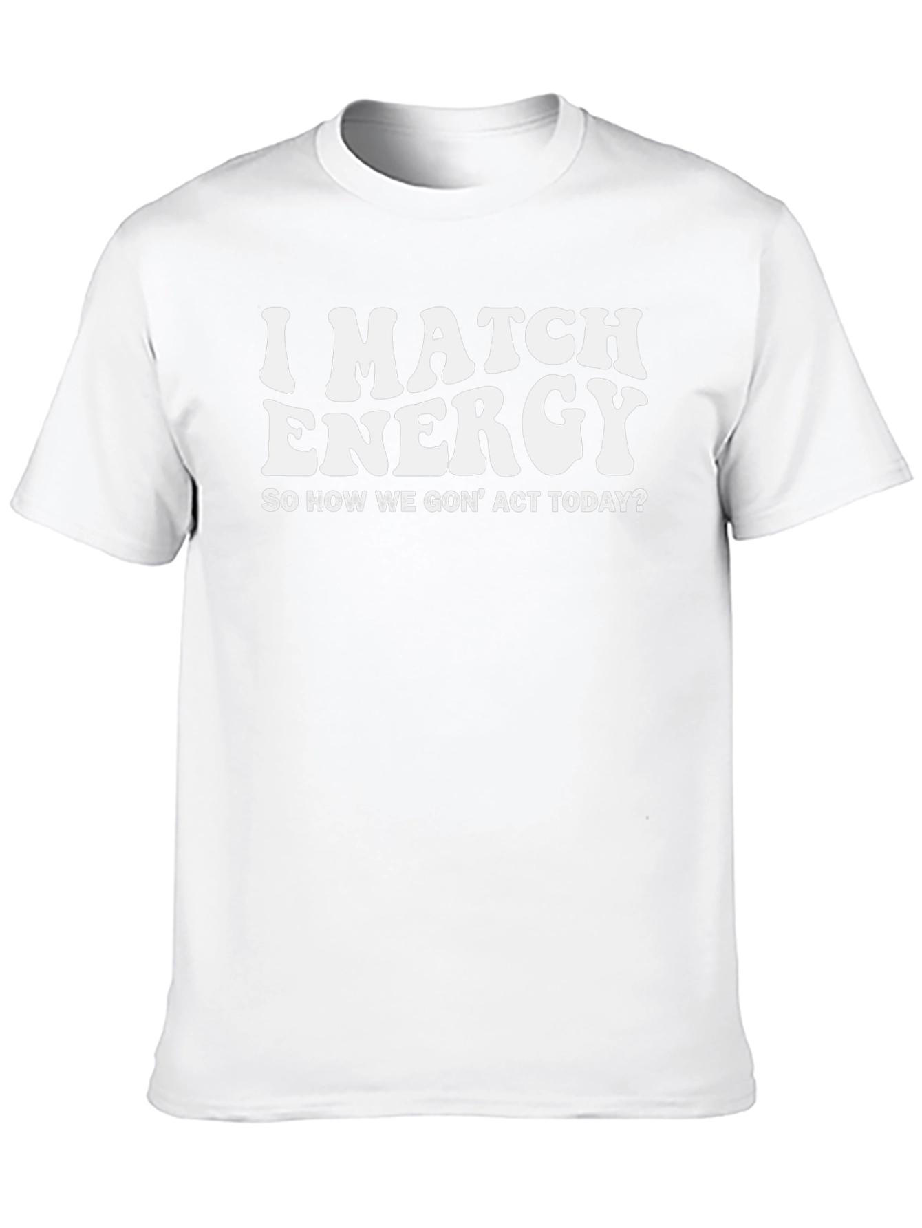 I Match Energy Black Graphic T-Shirt