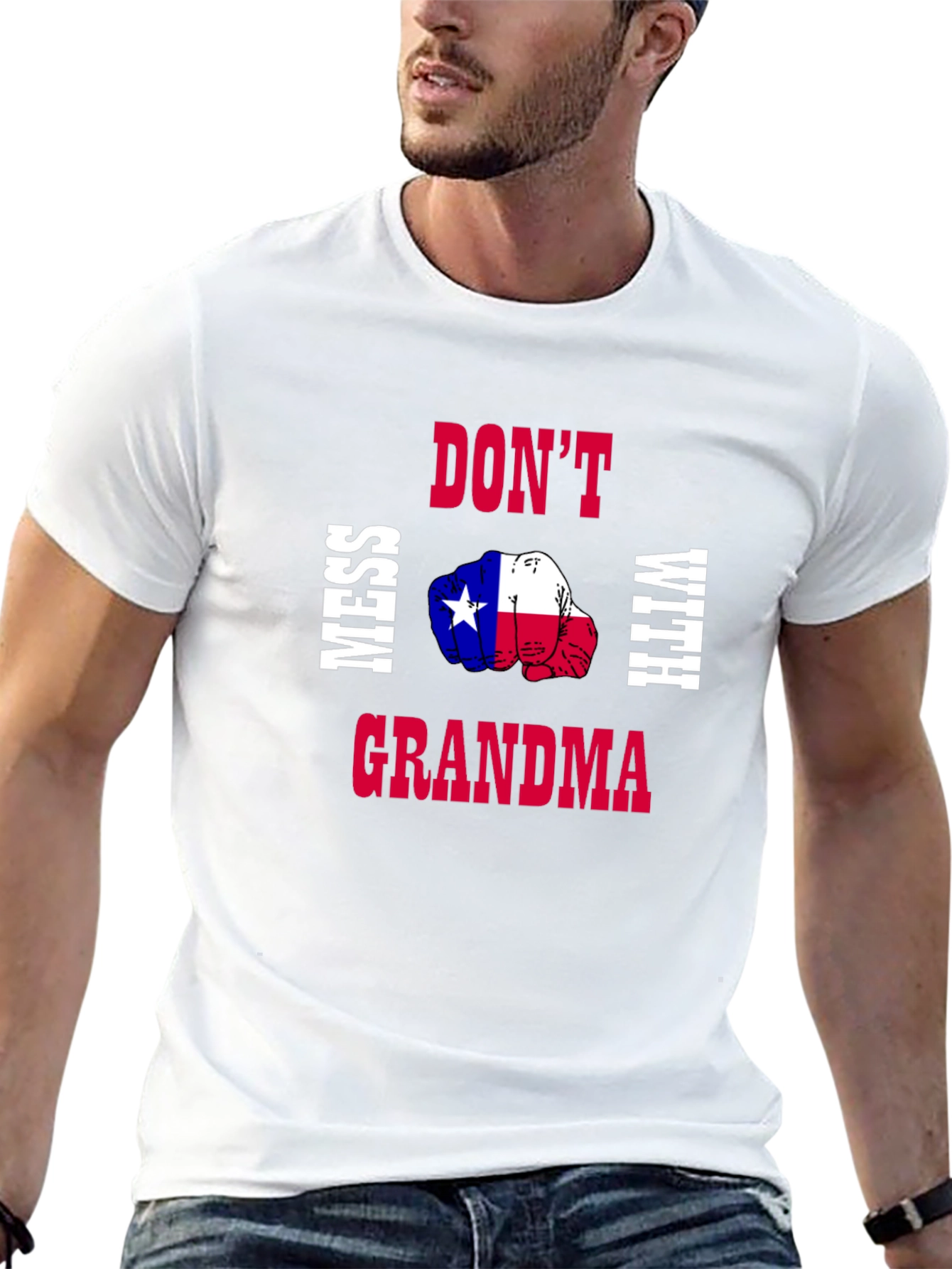 Dont Mess With Grandma Texas Flag Fist T-Shirt