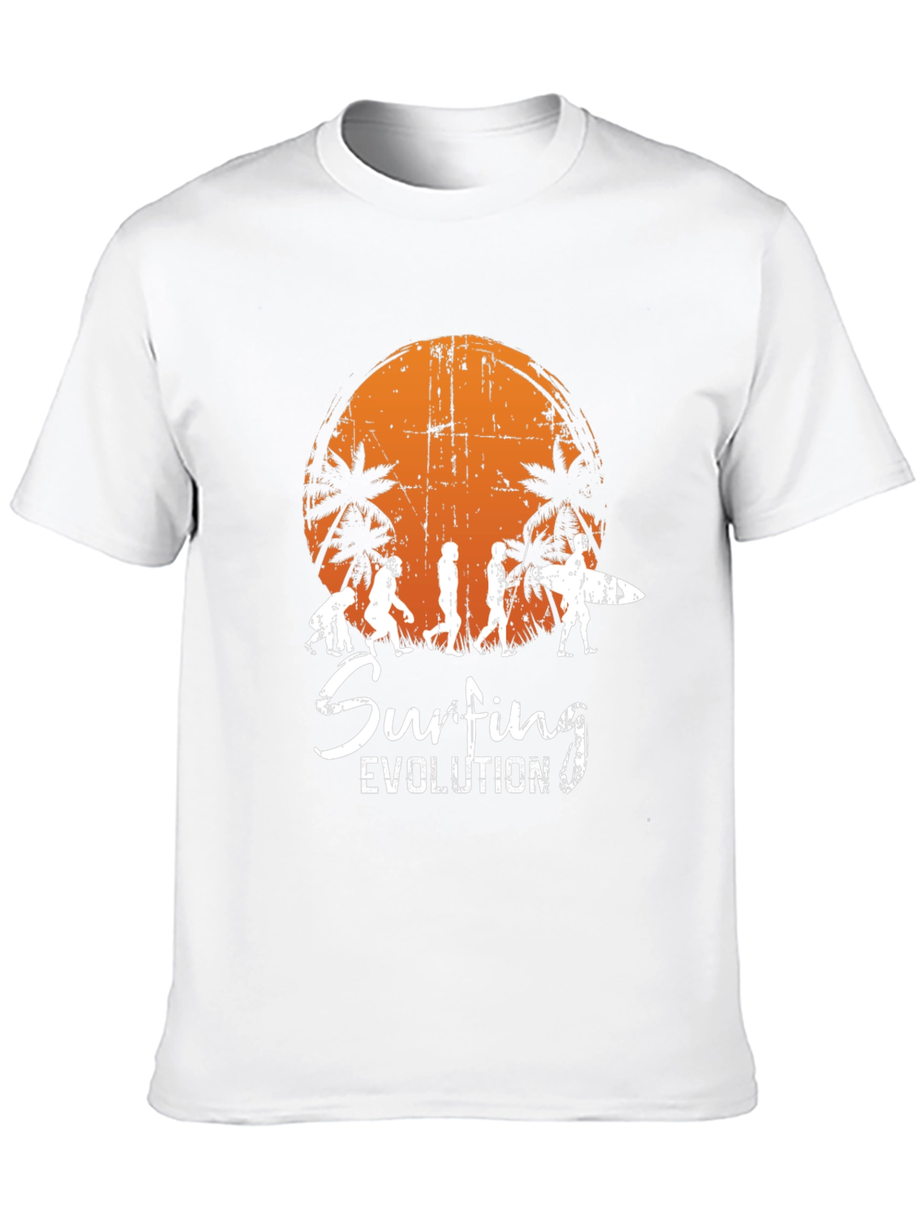 Surfing Evolution Black Graphic Tee