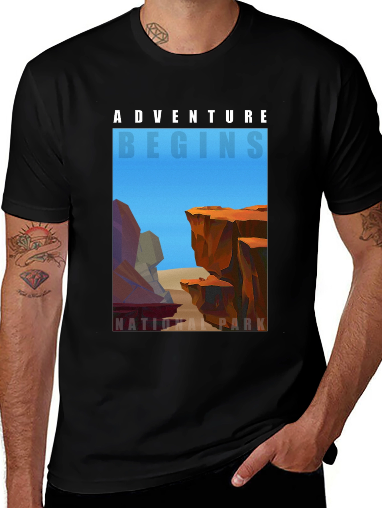 Adventure Begins National Park Graphic Tee