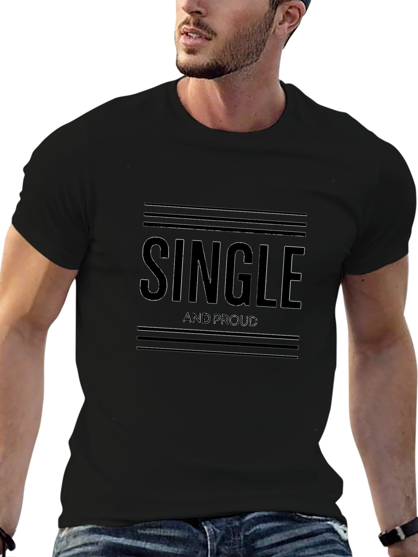 Single and Proud Black T-Shirt