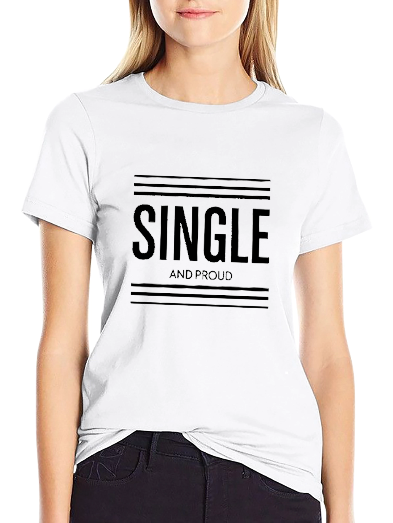 Single and Proud Black T-Shirt