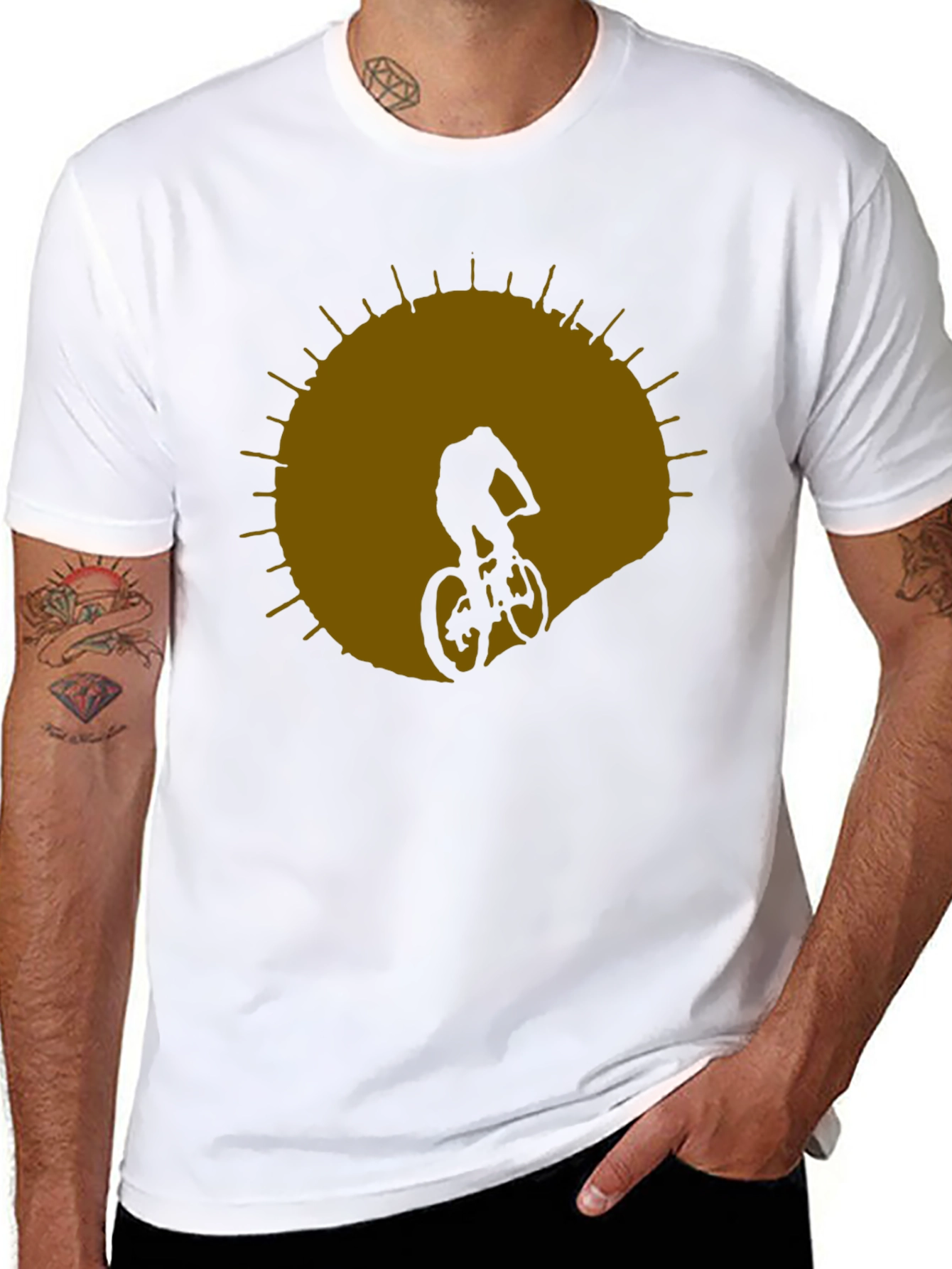 Mountain Bike Silhouette Graphic T-Shirt