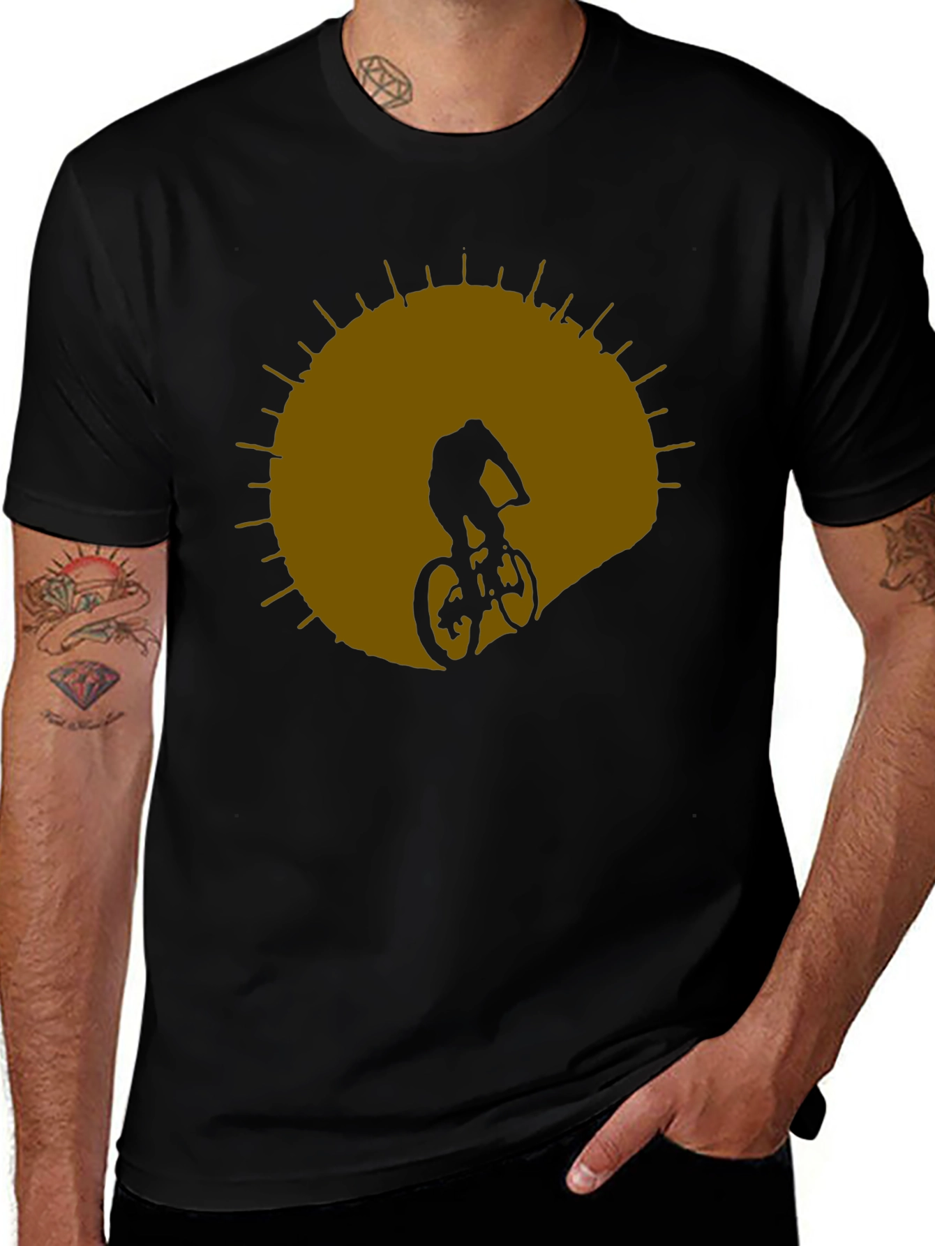 Mountain Bike Silhouette Graphic T-Shirt