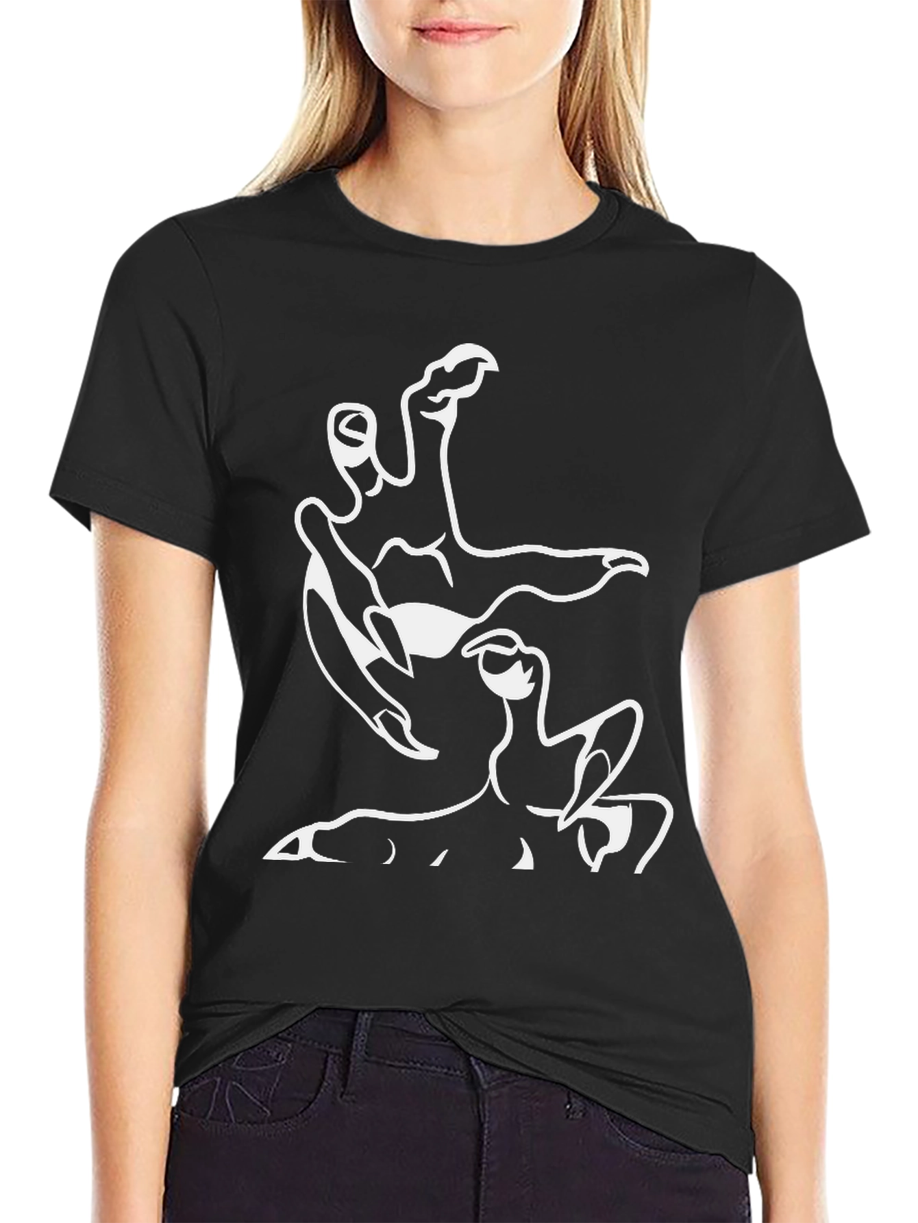 Graphic Print Black T-Shirt