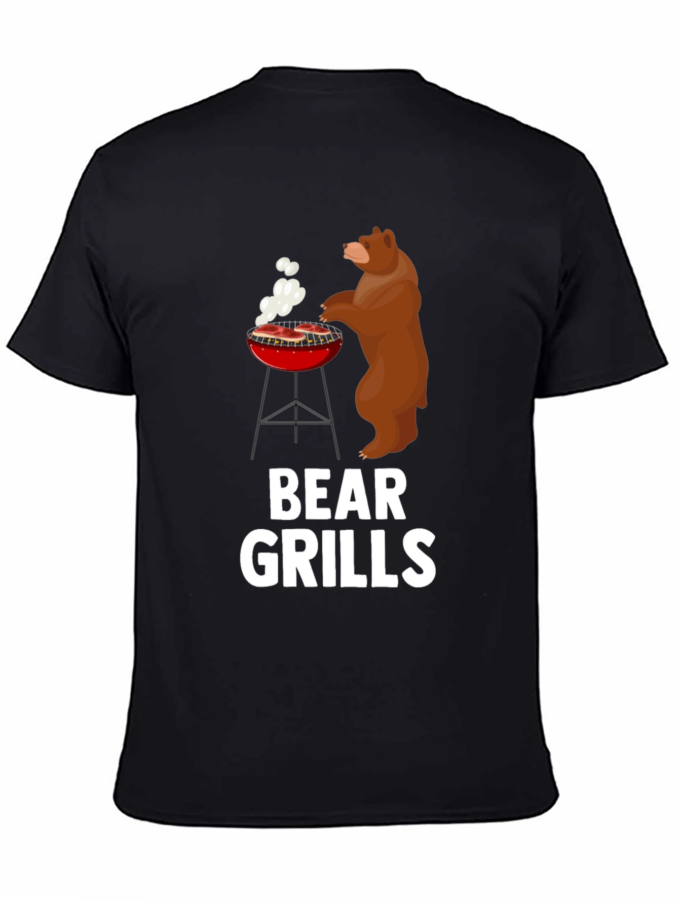 Bear Grills BBQ Graphic Tee - Funny Mens T-Shirt