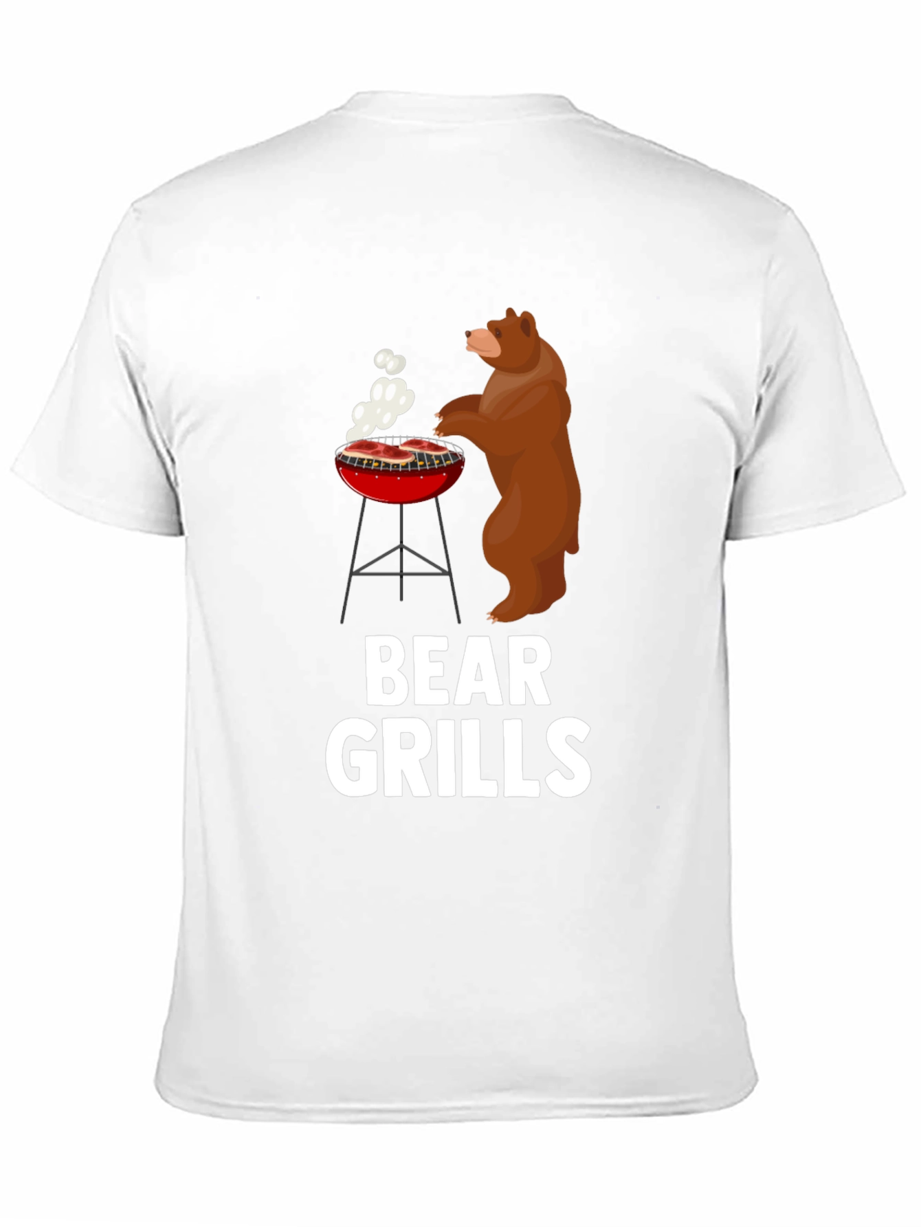 Bear Grills BBQ Graphic Tee - Funny Mens T-Shirt