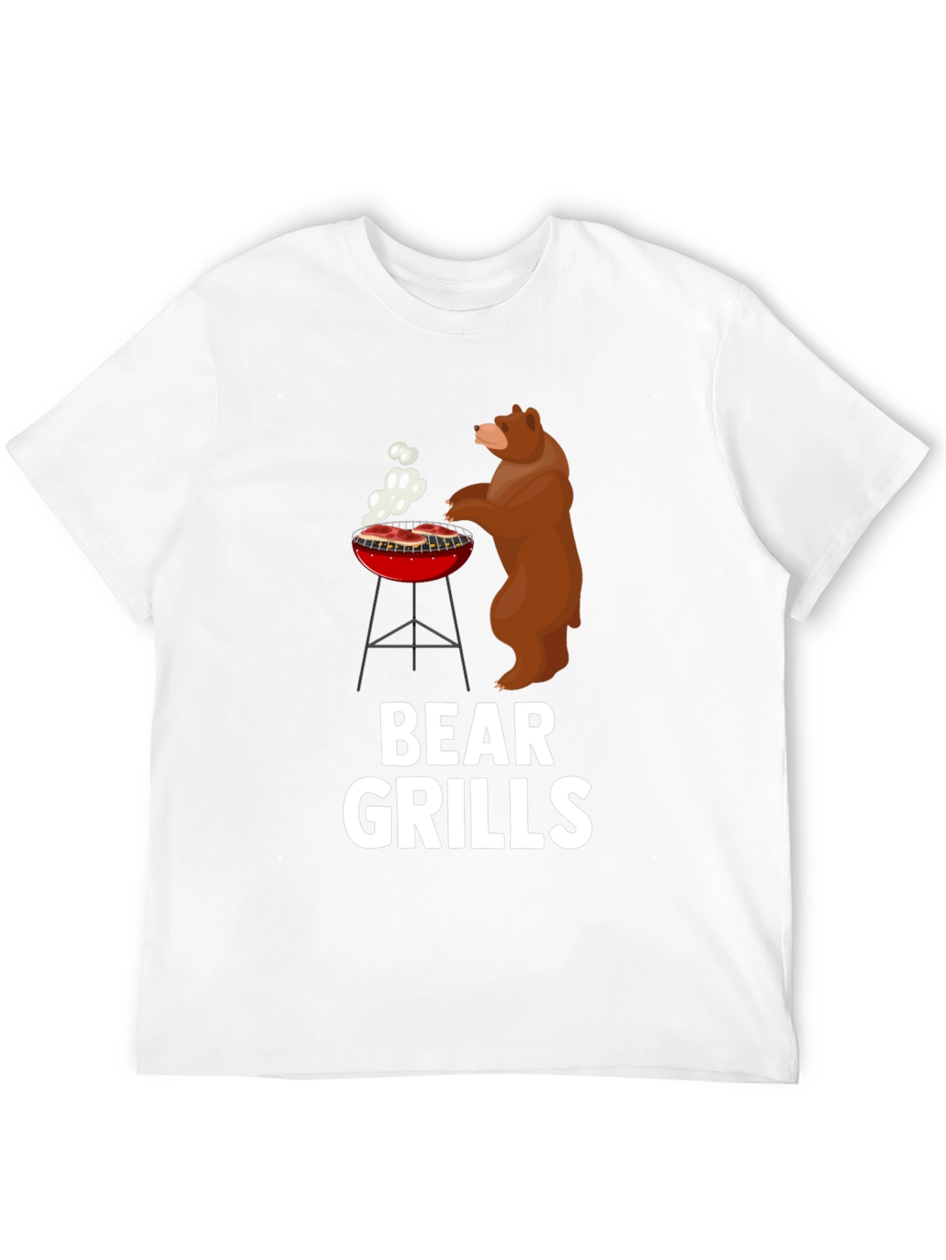 Bear Grills BBQ Graphic Tee - Funny Mens T-Shirt