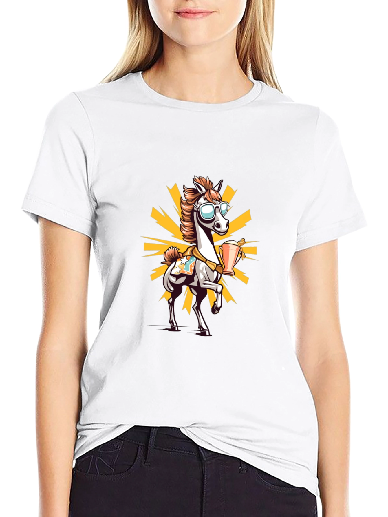 Cool Horse Cartoon T-Shirt
