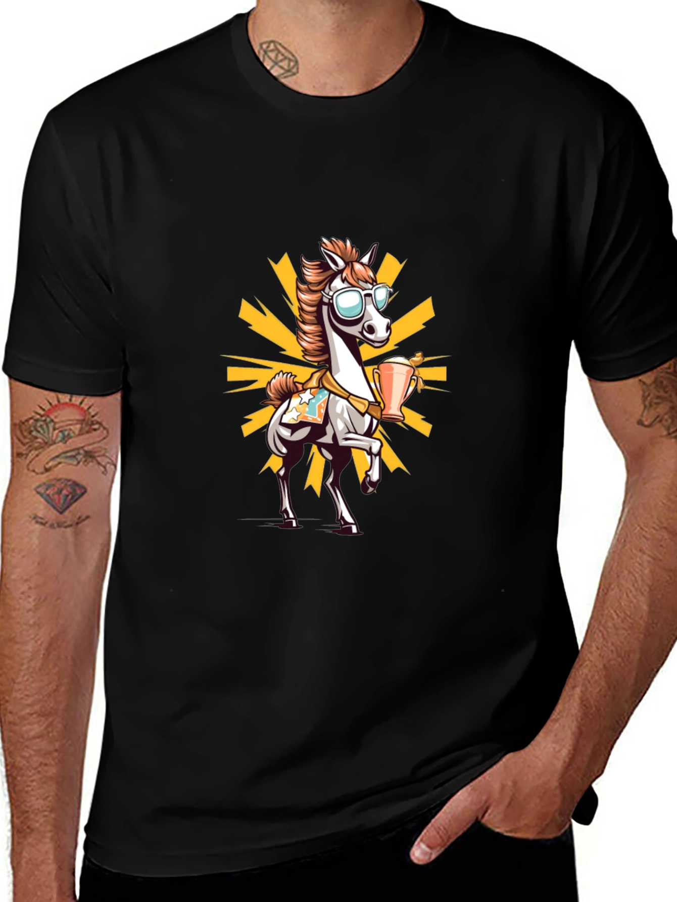 Cool Horse Cartoon T-Shirt