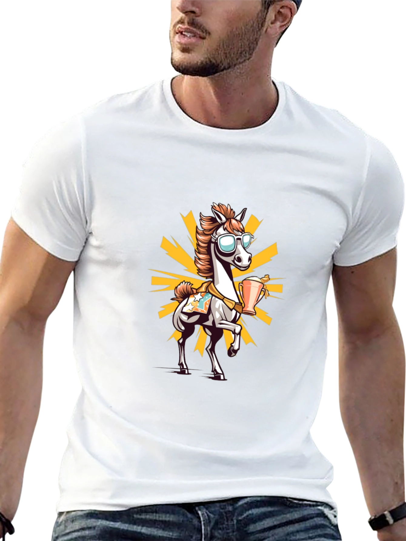 Cool Horse Cartoon T-Shirt