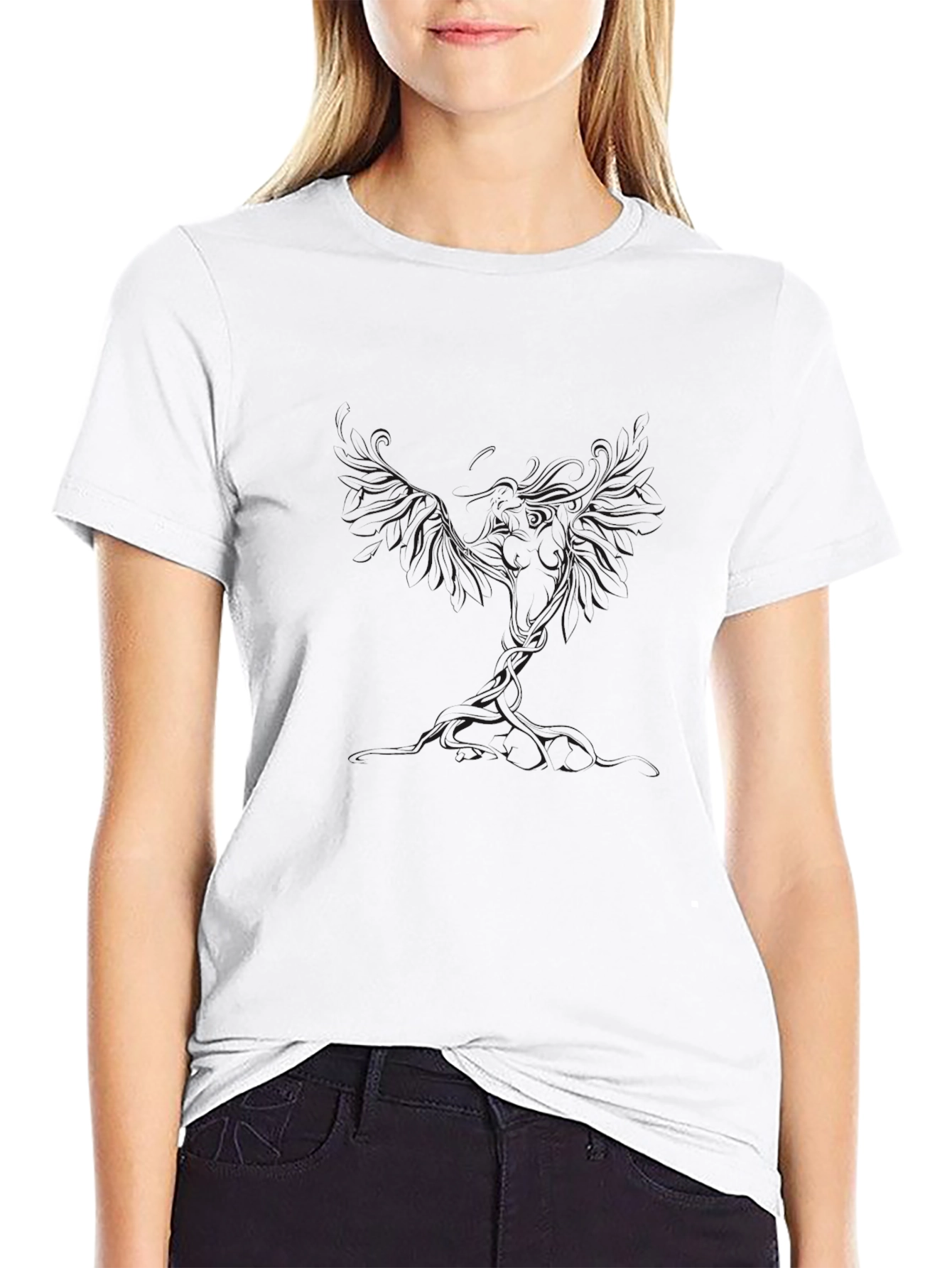Mens Basic Black Crew Neck T-Shirt