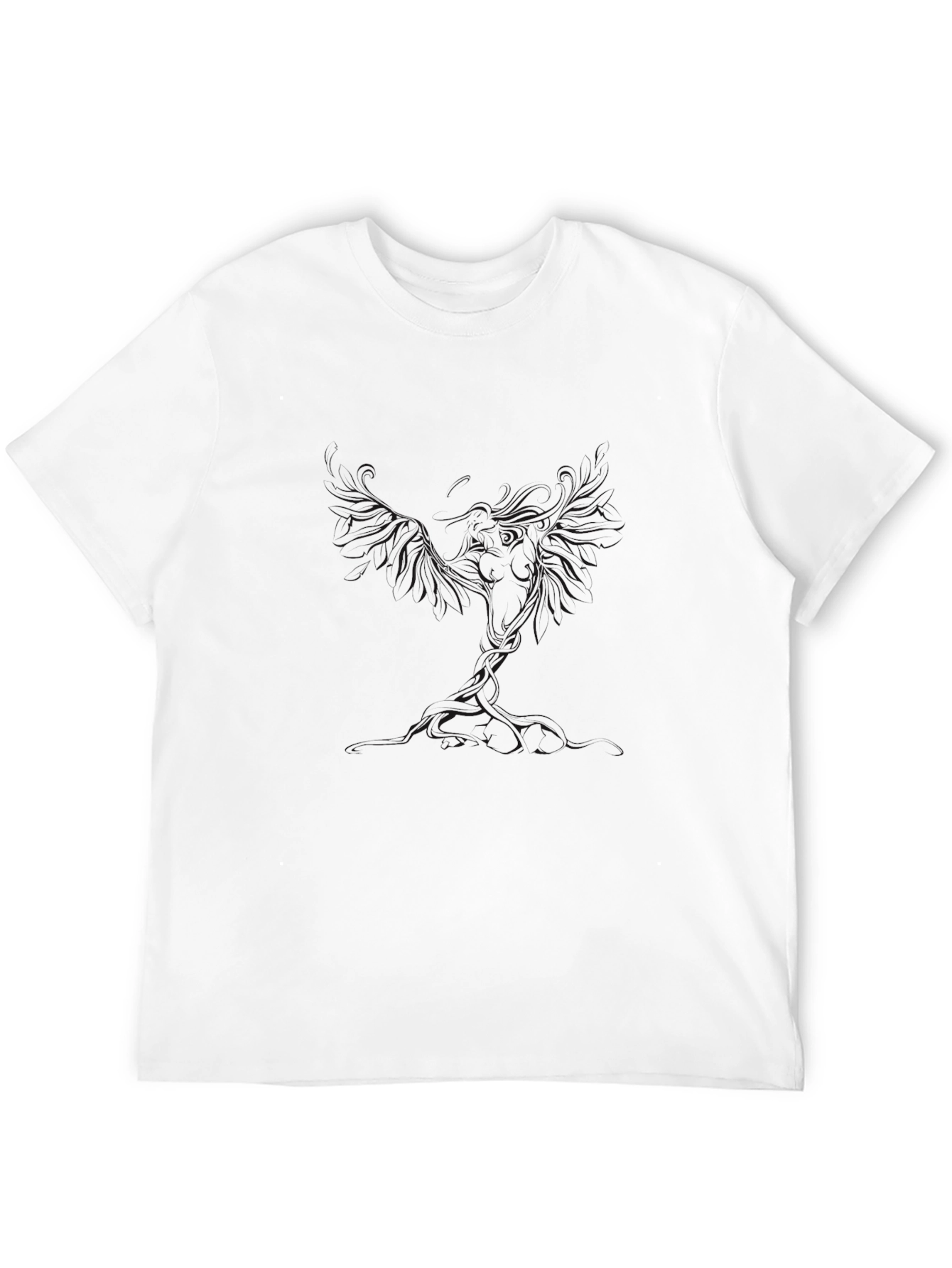Mens Basic Black Crew Neck T-Shirt